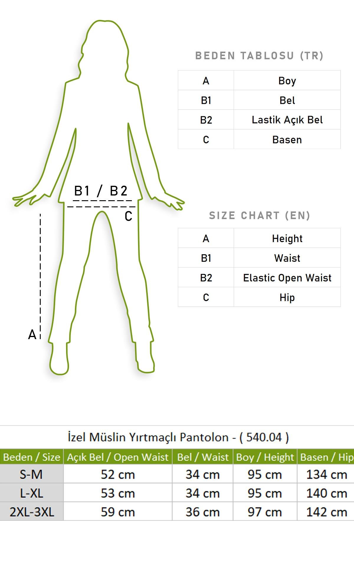 İzel Müslin Yırtmaçlı Pantolon Beyaz Byz