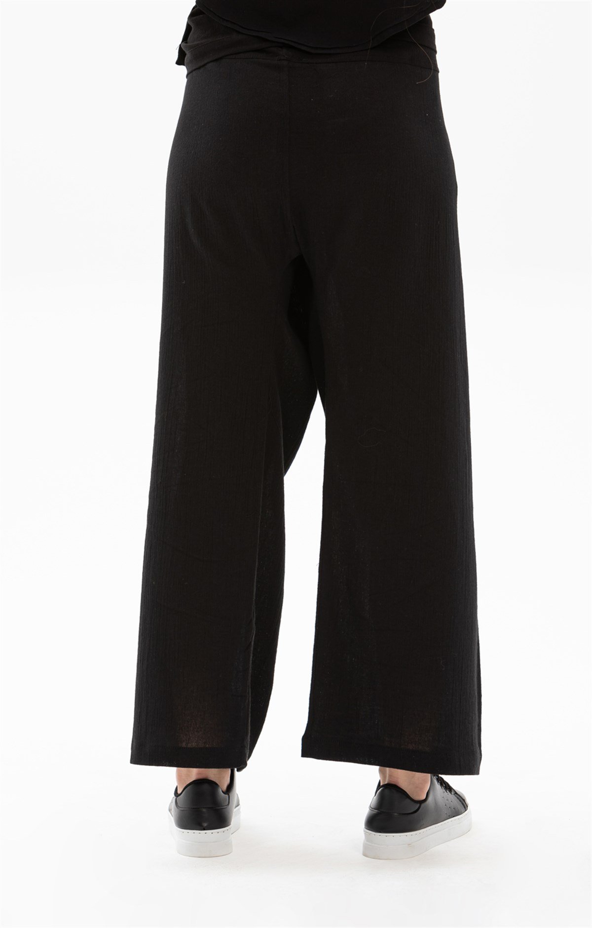 Kadın Şile Bezi Thai Balıkçı Pantolon Siyah