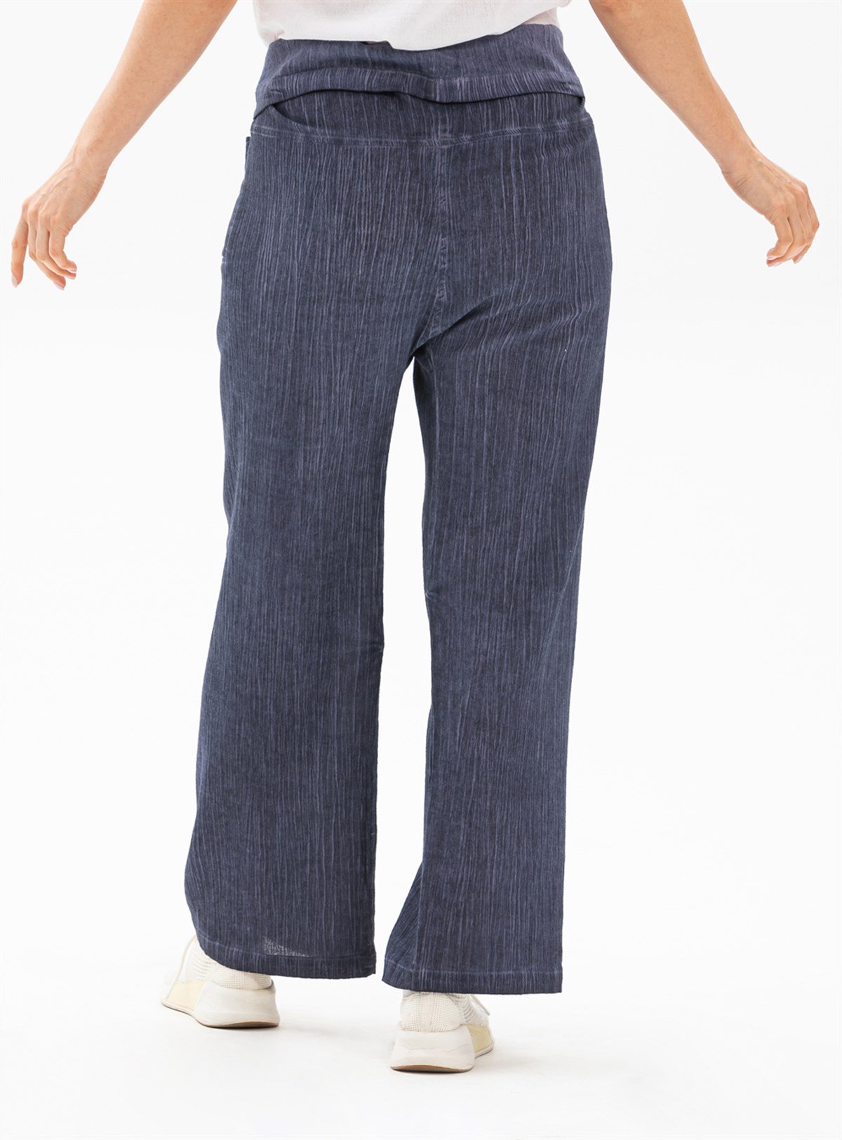 Kadın Şile Bezi Thai Balıkçı Pantolon İndigo