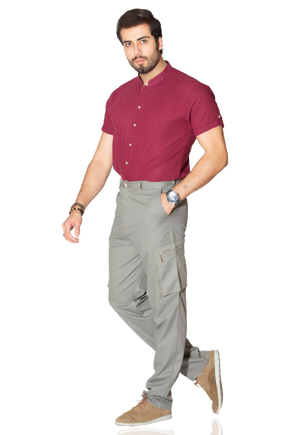 Kargo Cepli Pantolon Gri