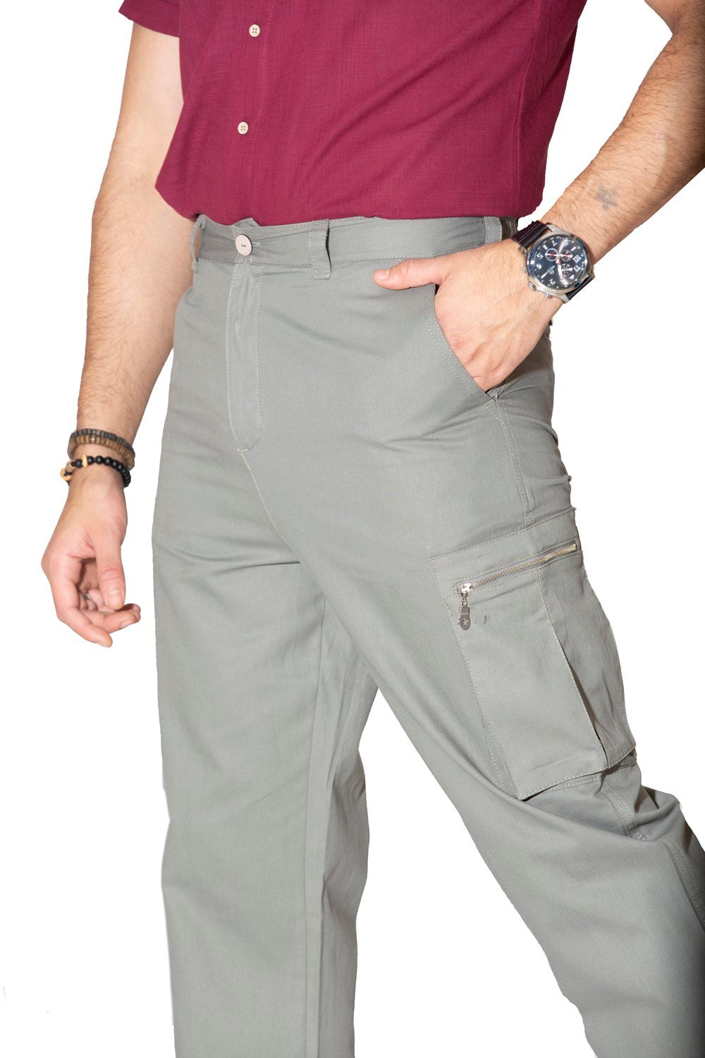Kargo Cepli Pantolon Gri