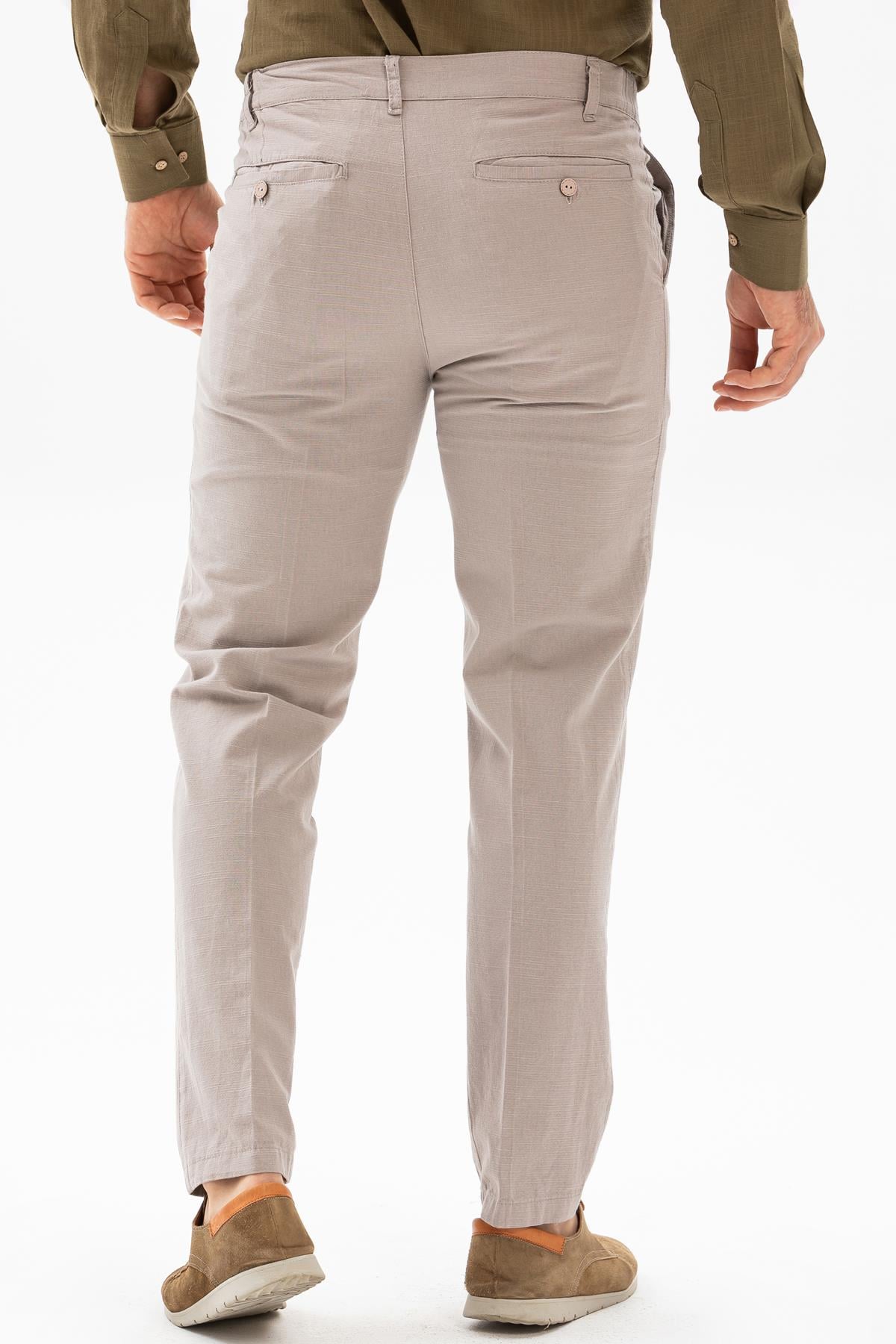 Linen Men Pants Mink