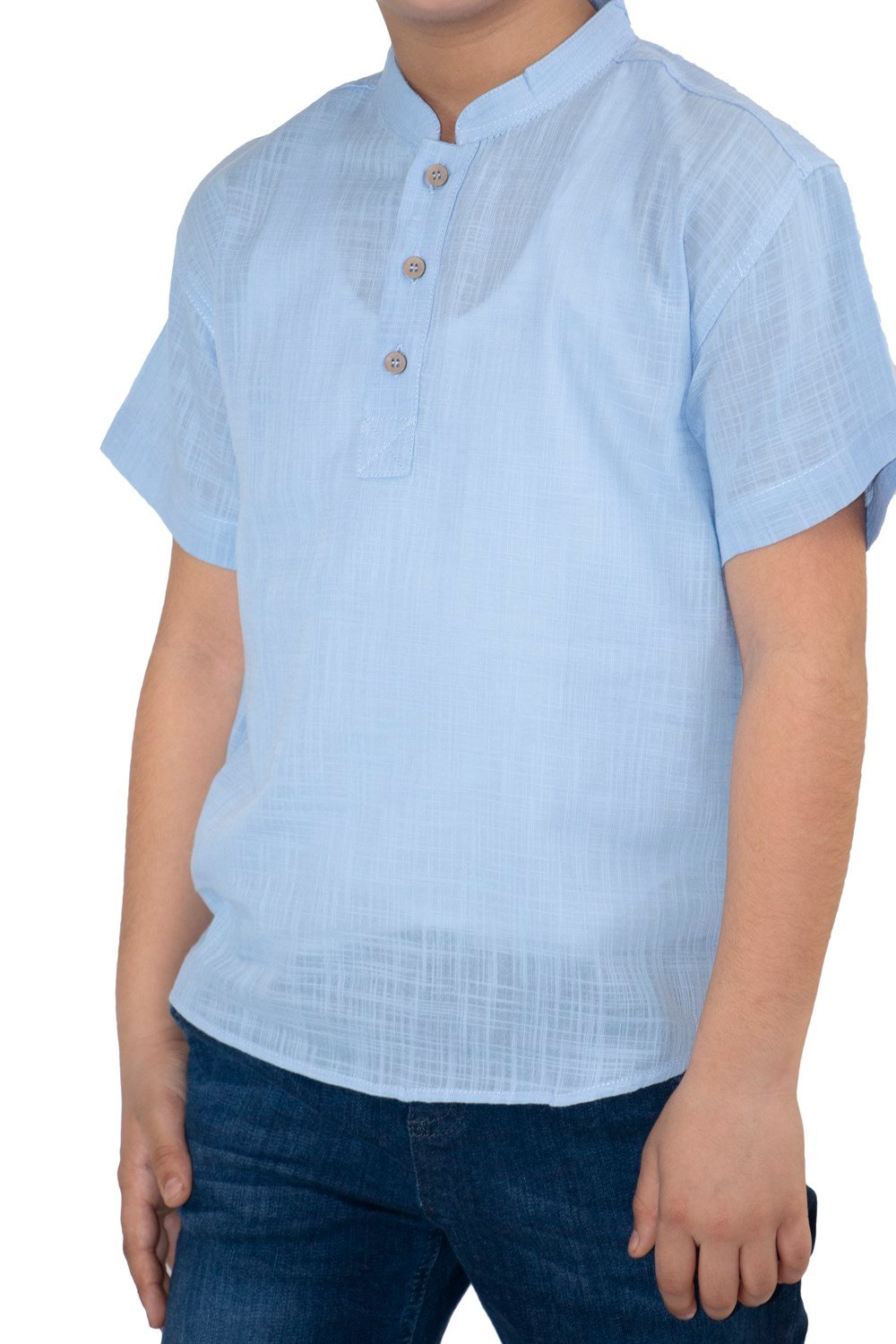 Kısa Kol Bodrum Çocuk T-Shirt Mavi