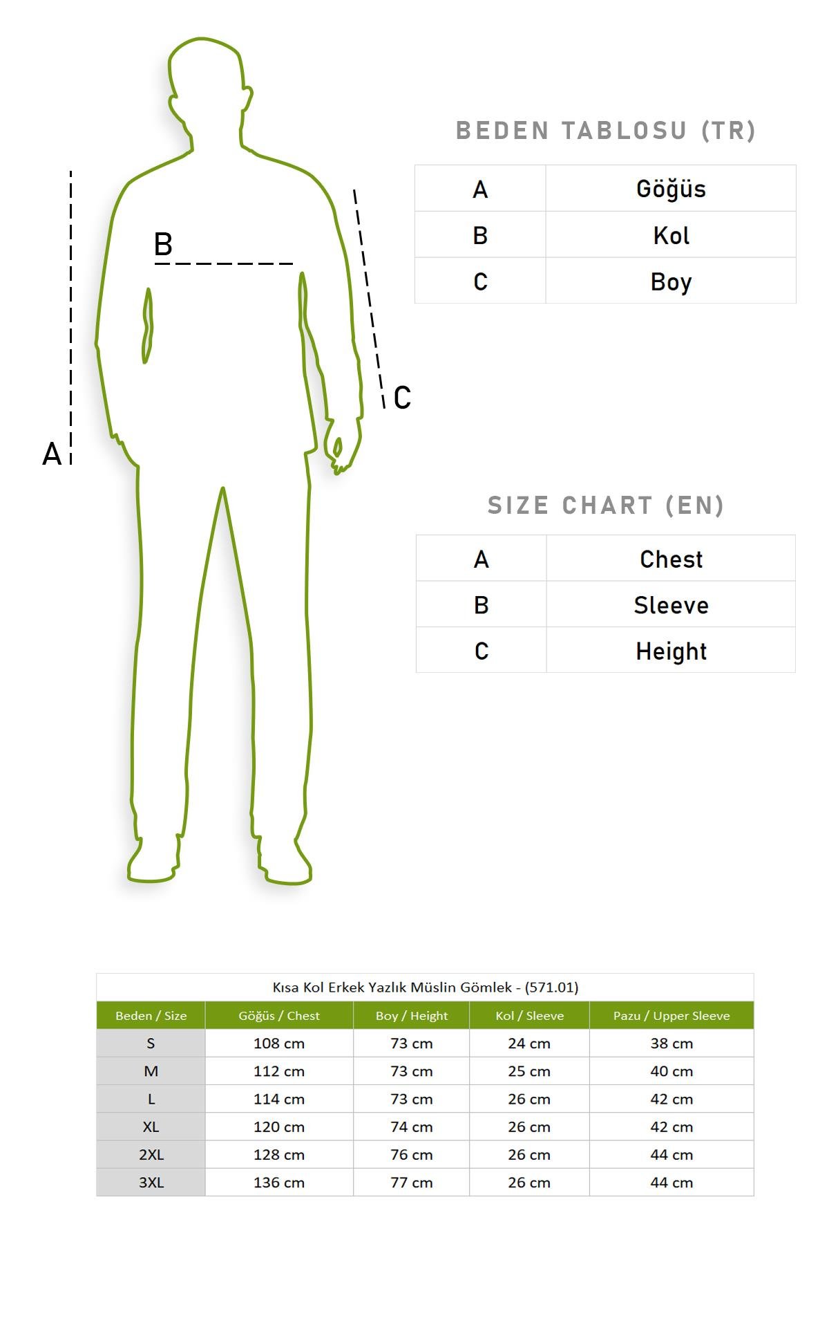 Short Sleeve Men's Summer Muslin Shirt Indigo