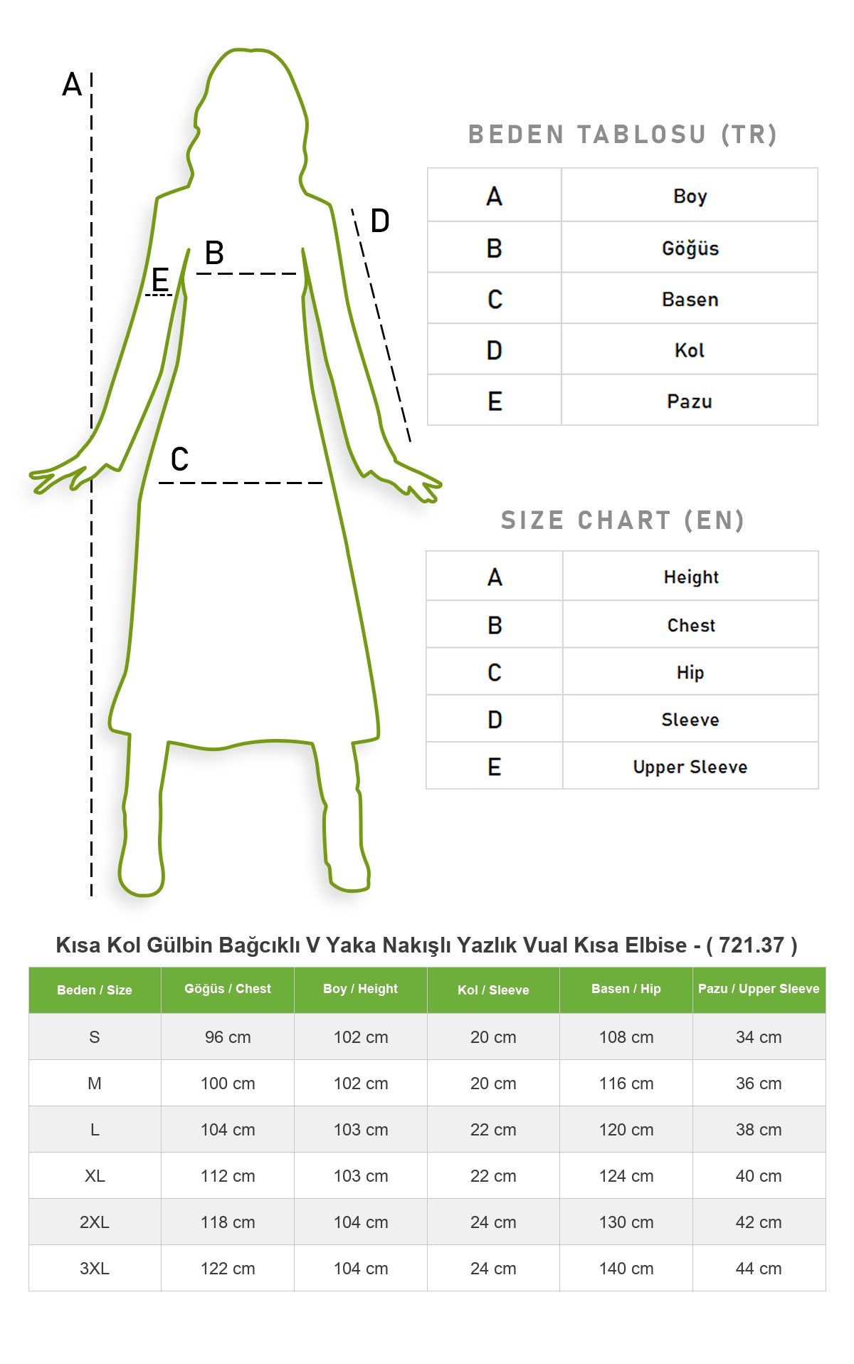 Kısa Kol Gülbin Bağcıklı V Yaka Nakışlı Yazlık Vual Kısa Elbise Gri Gri