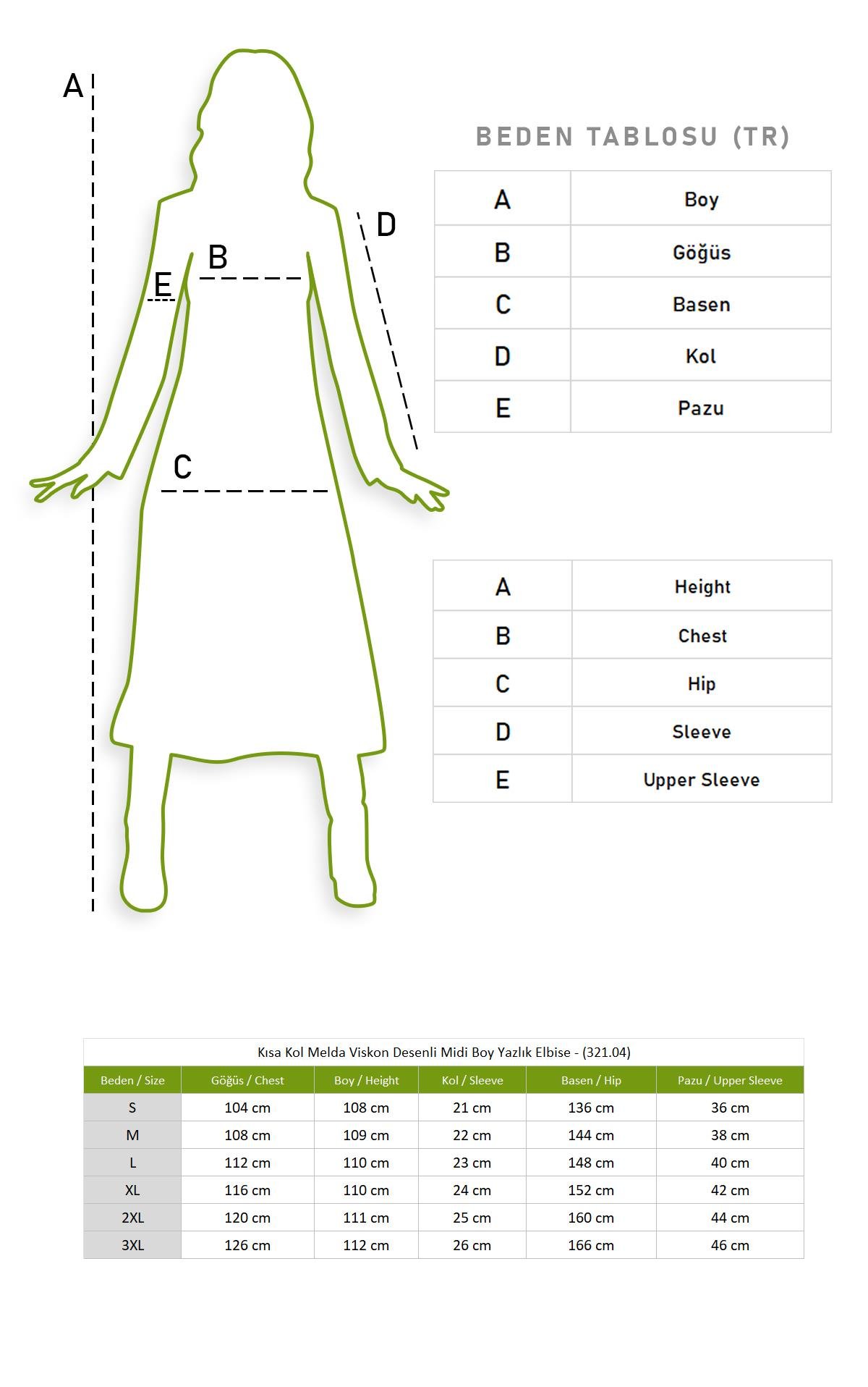 Kısa Kol Melda Viskon Desenli Midi Boy Yazlık Elbise Etnik Turuncu Etnk trnc