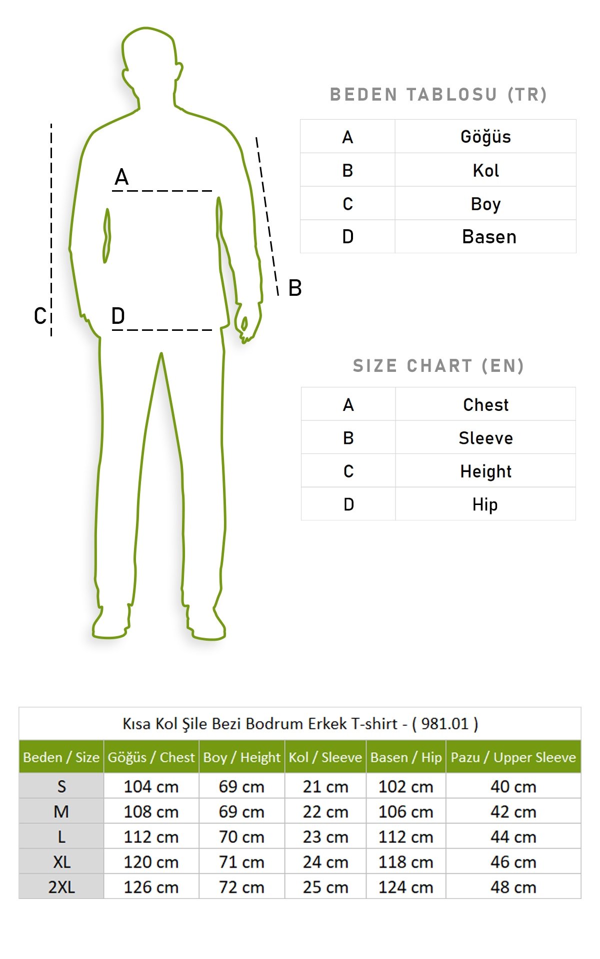 Kısa Kol Şile Bezi Bodrum Erkek T-shirt Sarı 3073