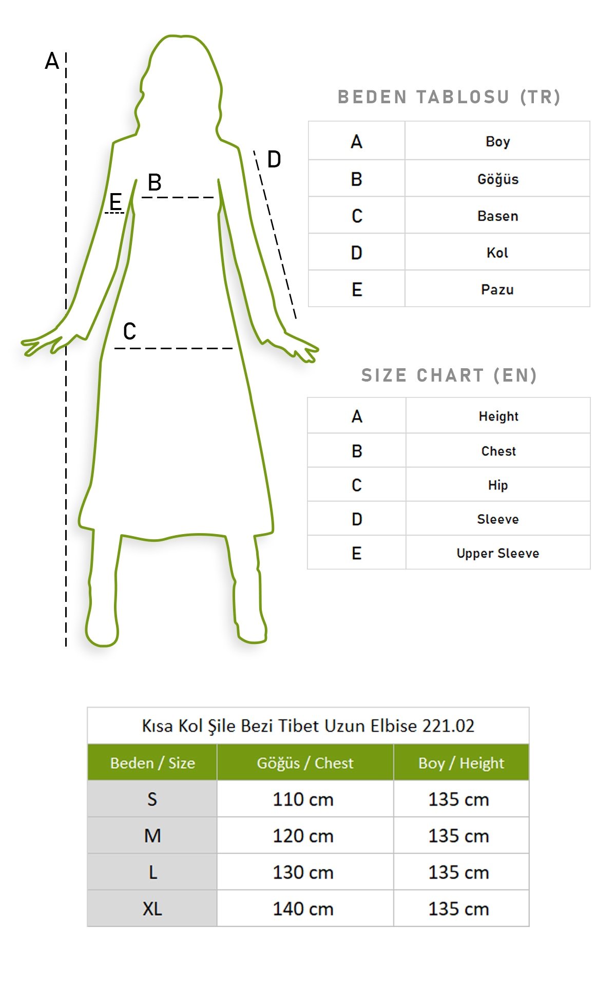 Kısa Kol Şile Bezi Tibet Uzun Elbise Mor Mor