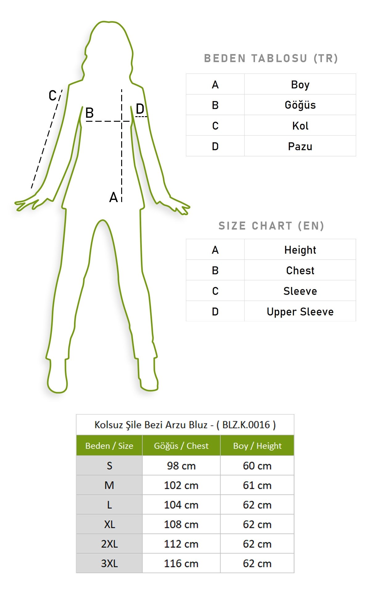 Kolsuz Şile Bezi Arzu Bluz Krem Krm