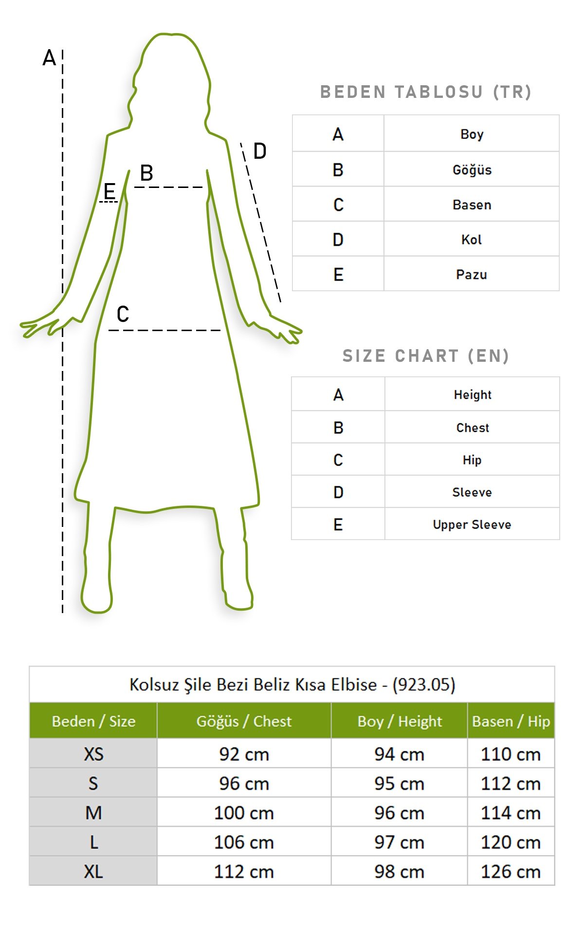 Kolsuz Şile Bezi Beliz Kısa Elbise Vizon Vzn