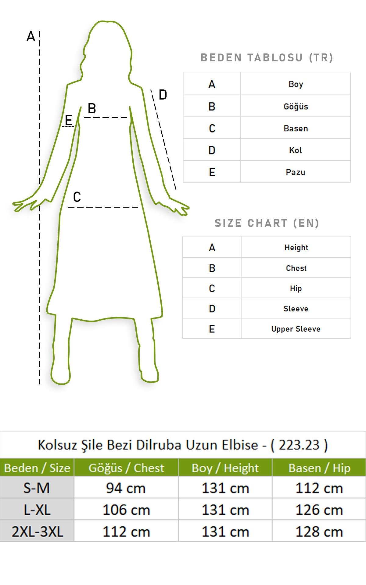 Kolsuz Şile Bezi Dilruba Uzun Elbise Siyah Syh