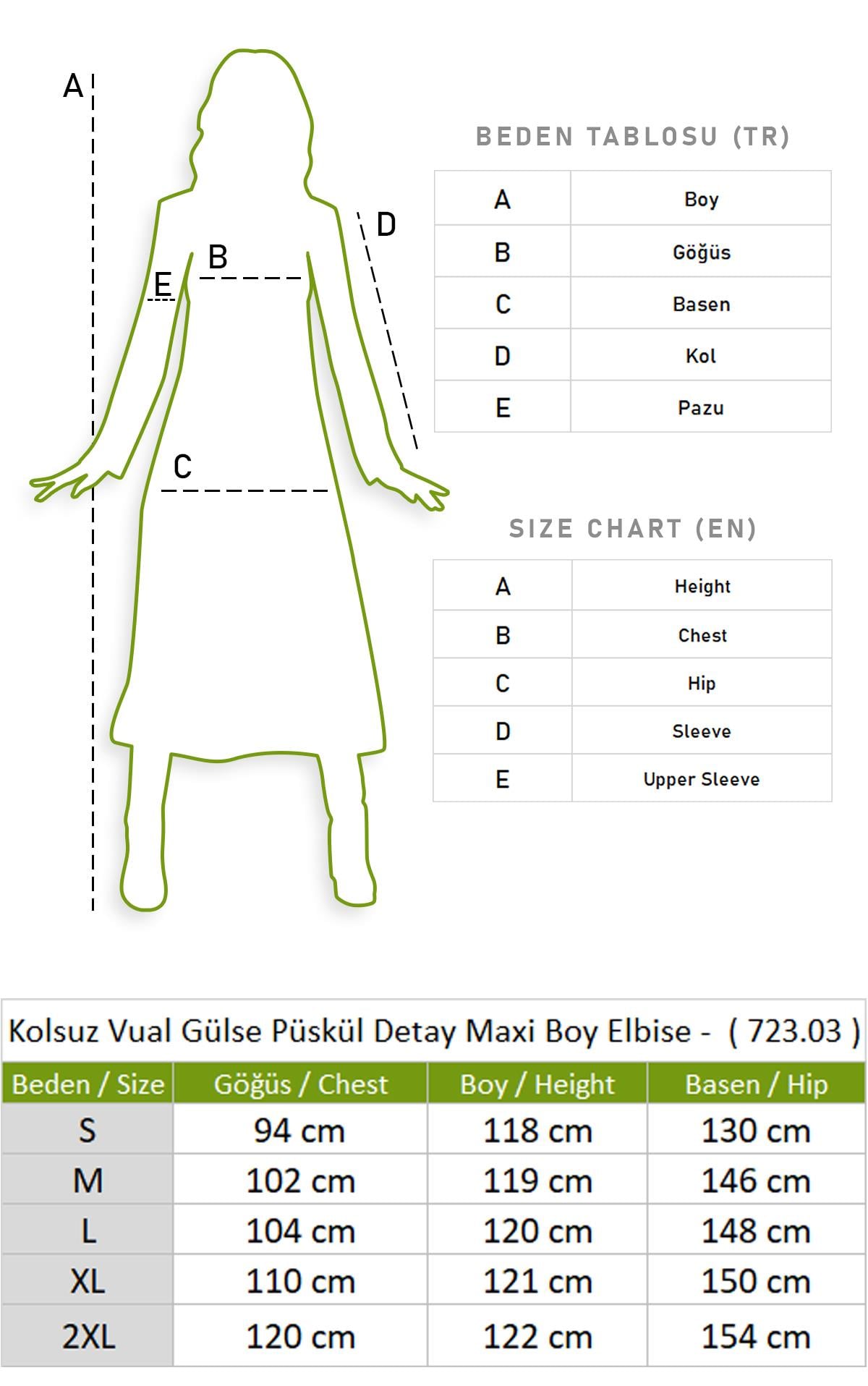 Kolsuz Vual Gülse Püskül Detay Maxi Boy Elbise Siyah Syh