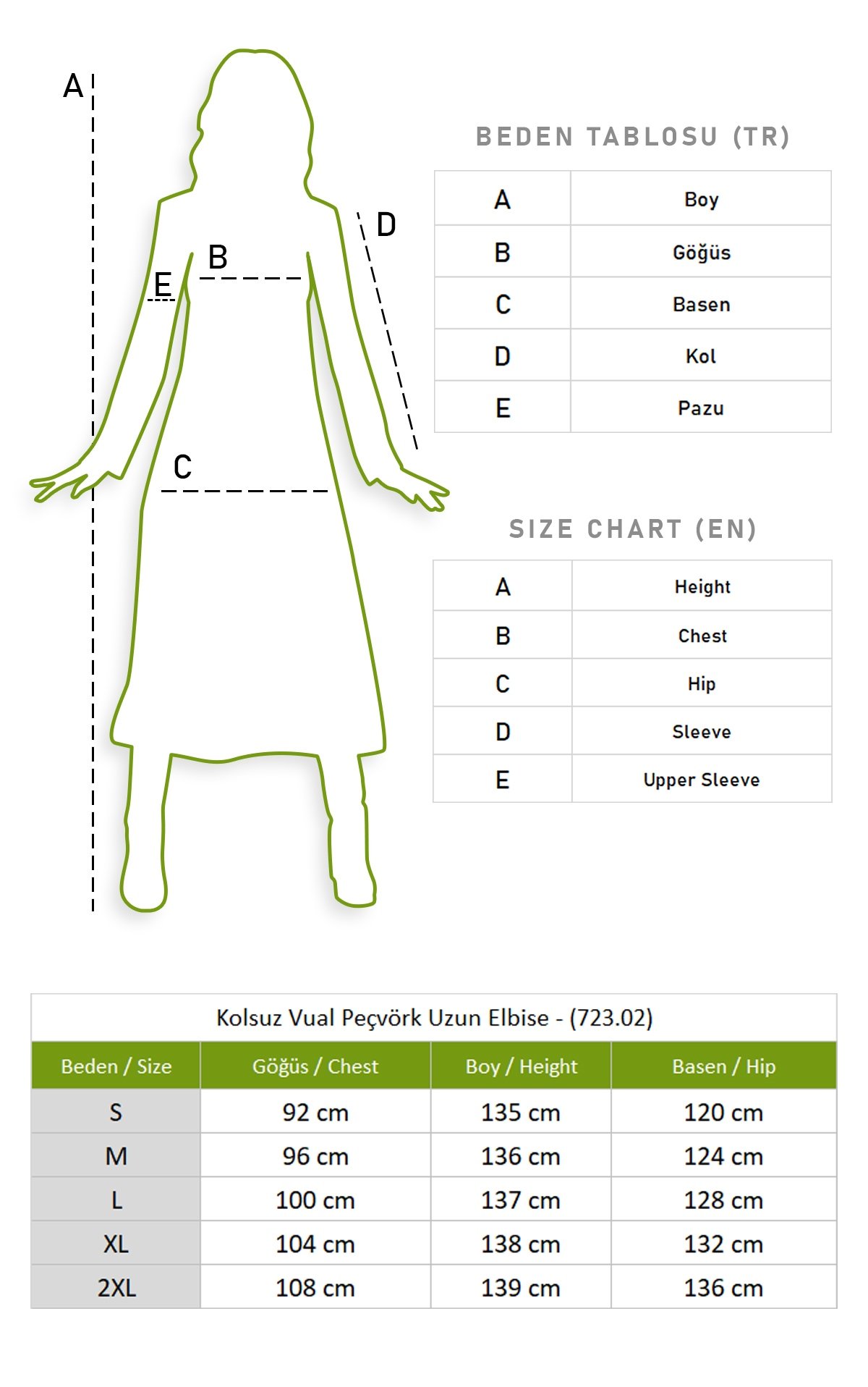 Kolsuz Vual Peçvörk Uzun Elbise Kırmızı Krmz