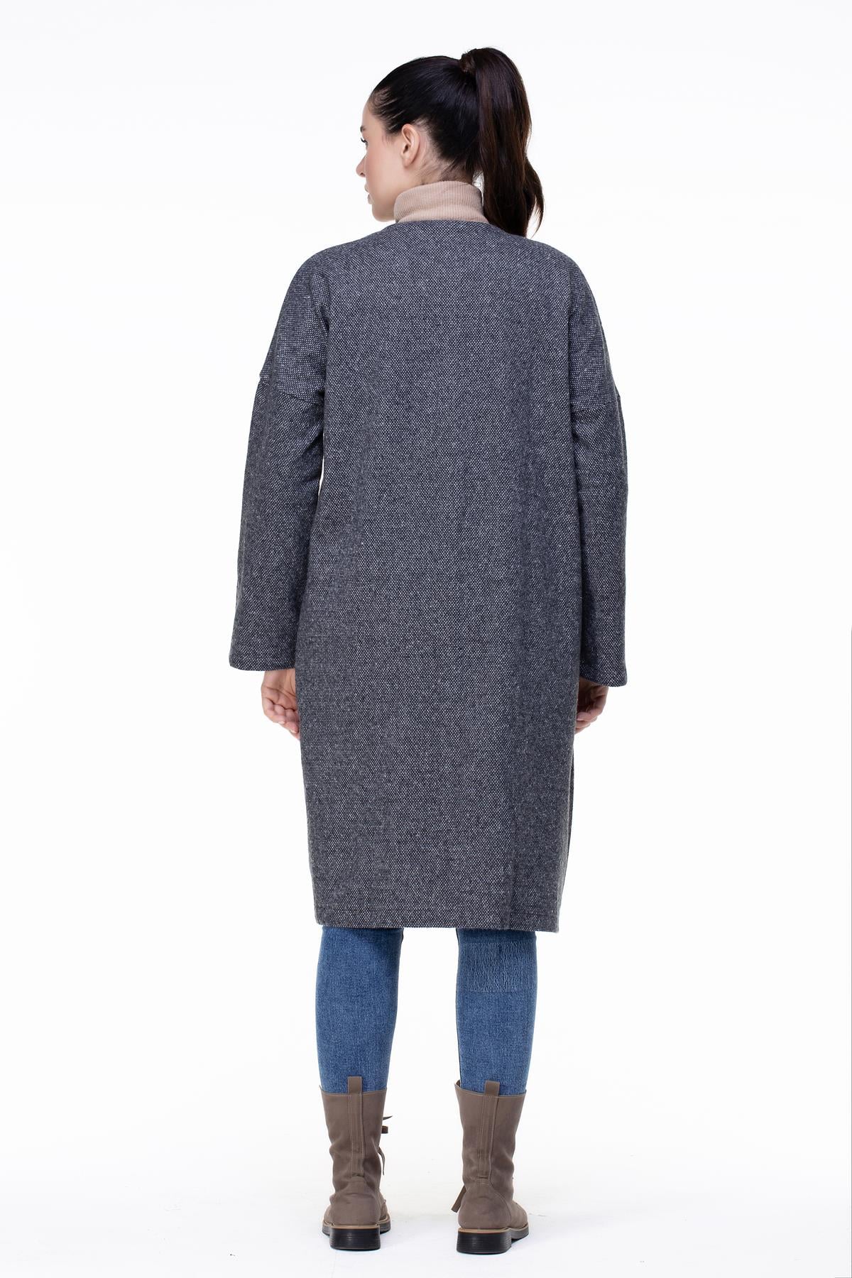 Kore İnterlog Long Vest Kar Pattern Gray