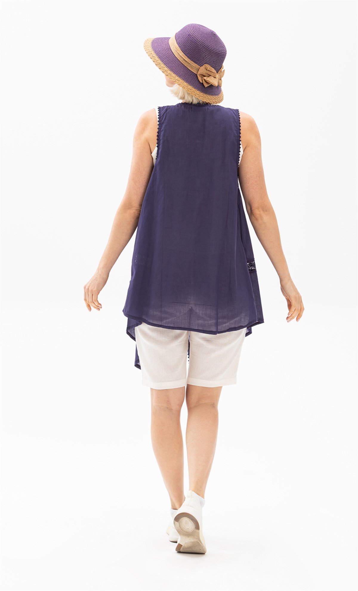 Sile Cloth Beach Vest Purple
