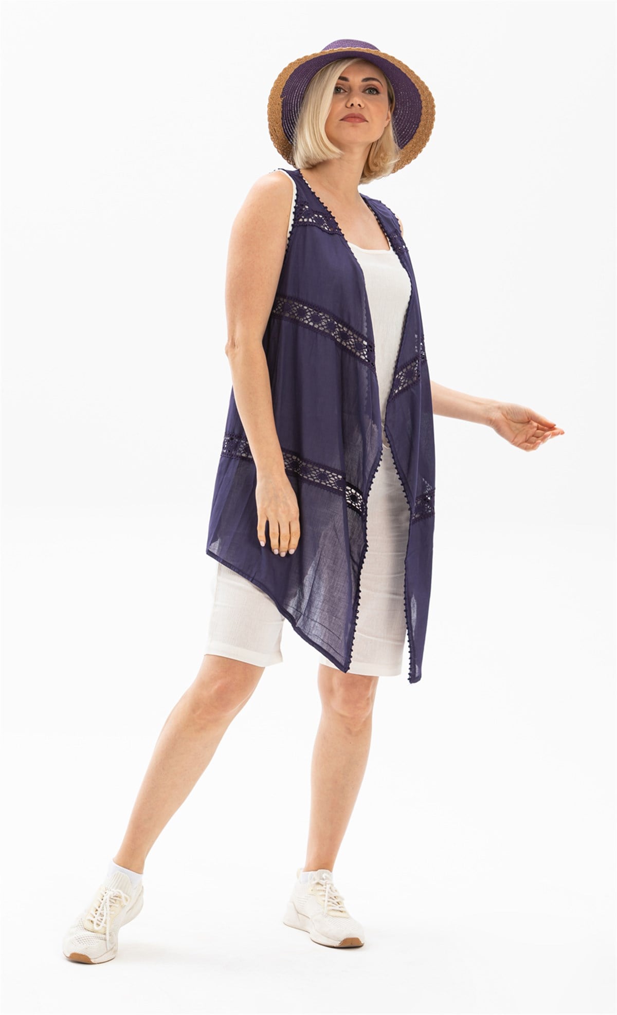 Sile Cloth Beach Vest Purple