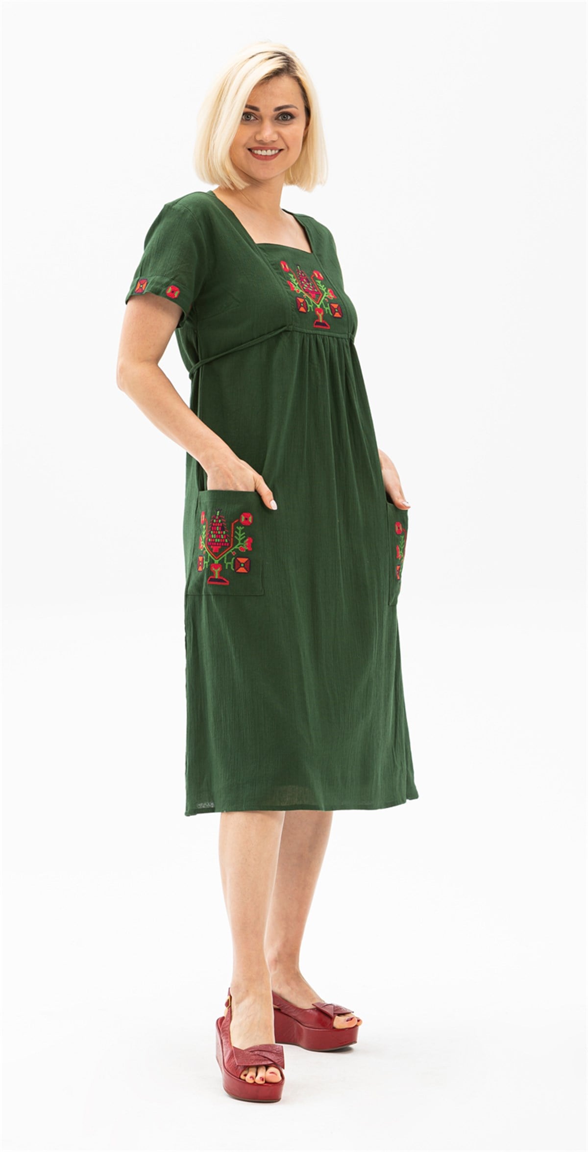 Melek Dress Green