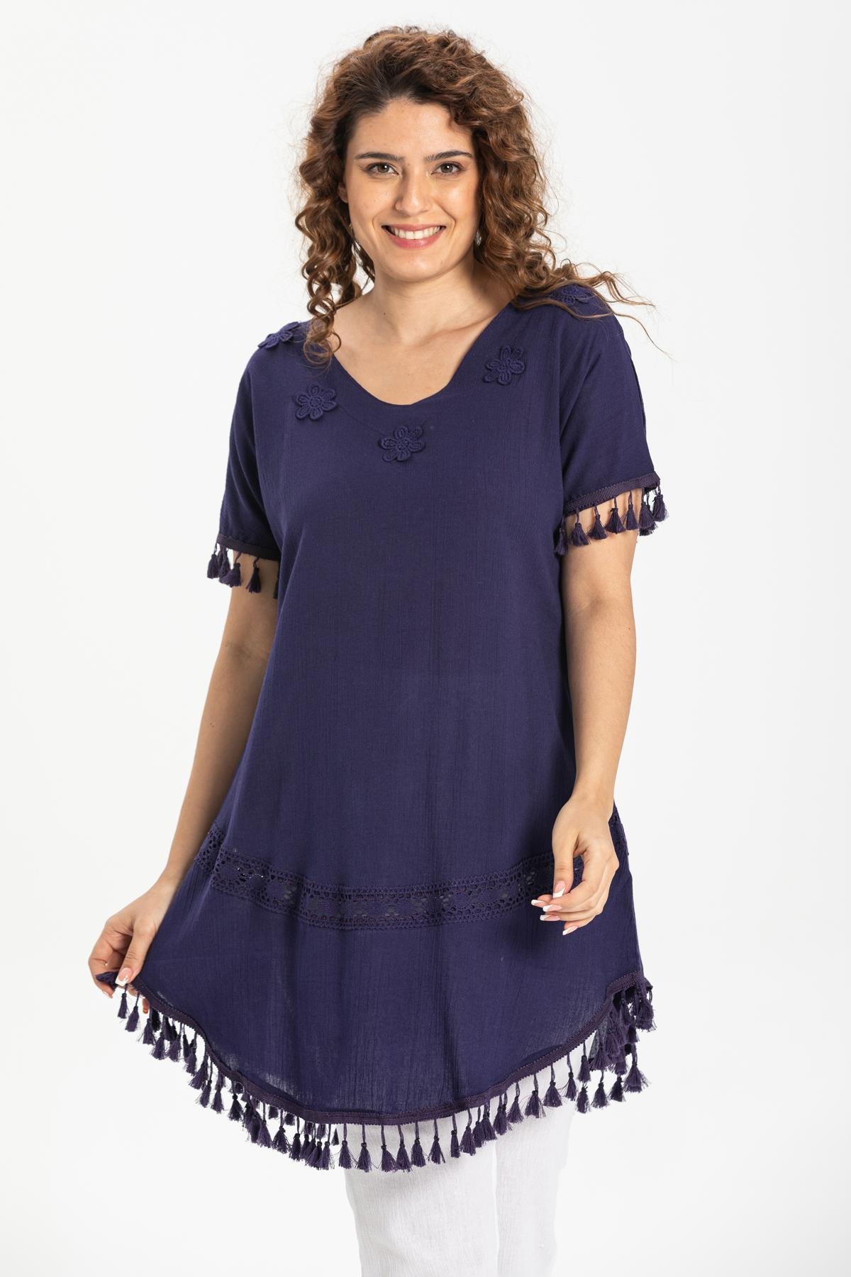 Meltem Sile Fabric Tunic Purple