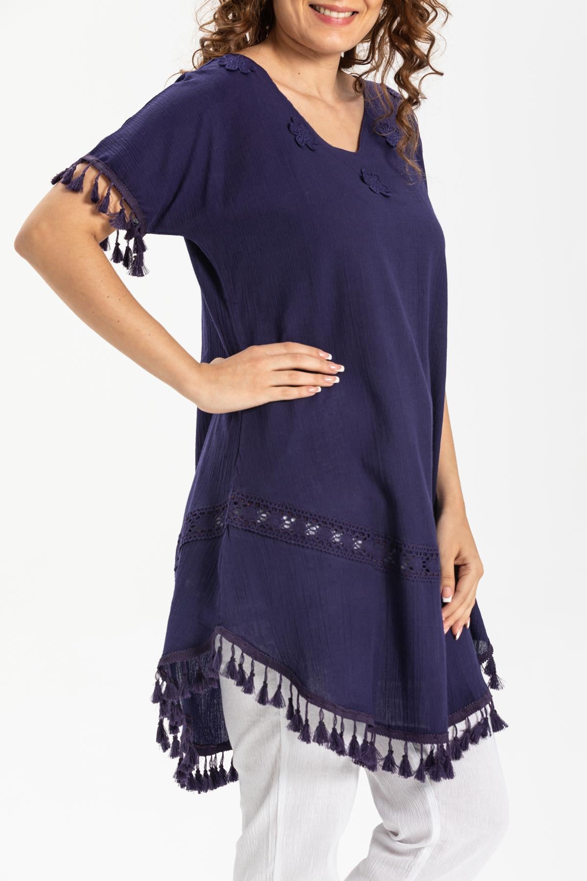 Meltem Sile Fabric Tunic Purple