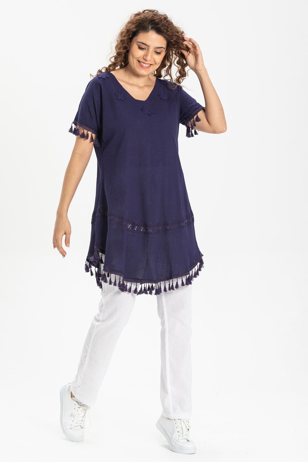 Meltem Sile Fabric Tunic Purple