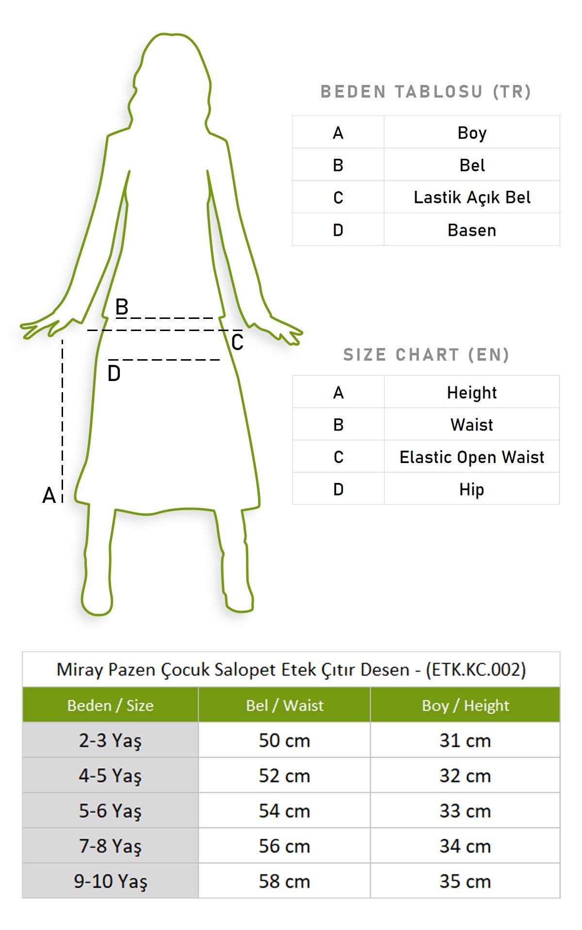 Miray Pazen Çocuk Salopet Etek Çıtır Desen Siyah Syh