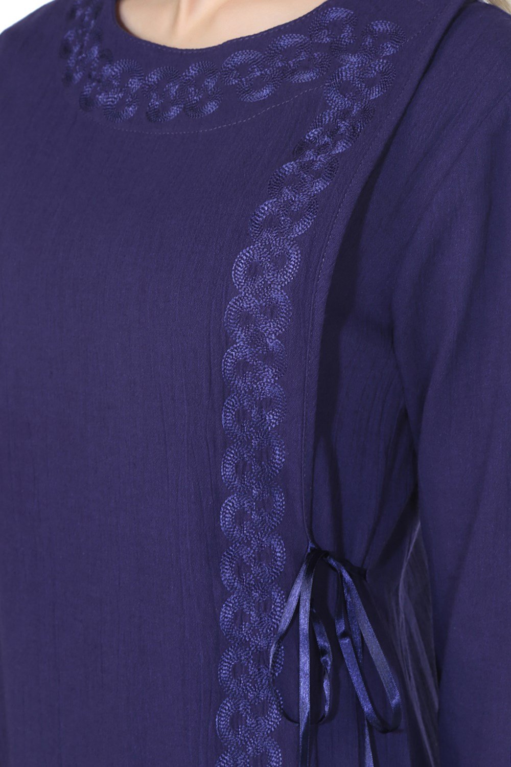 Nakışlı Ferace Mor