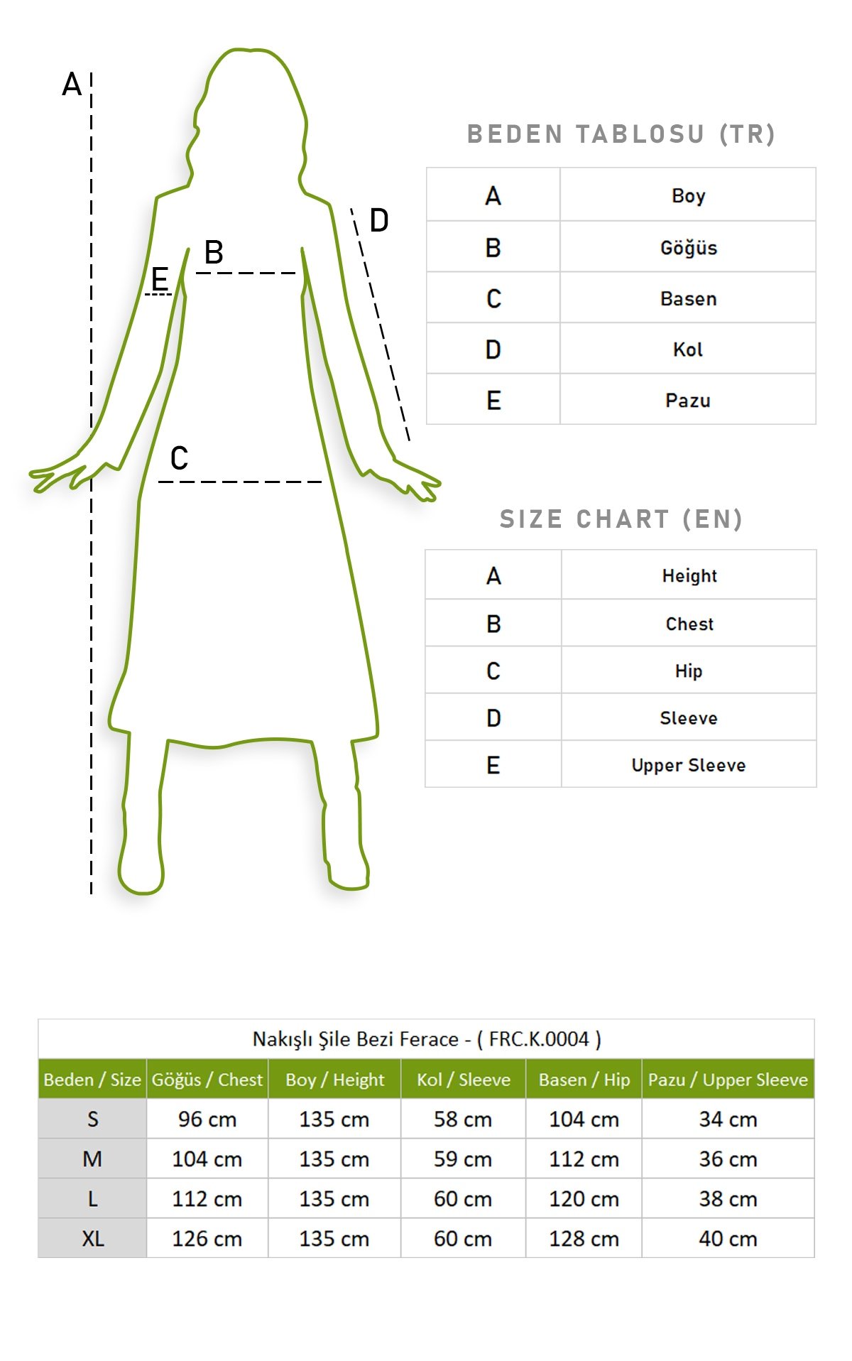 Nakışlı Şile Bezi Ferace Petrol Ptrl