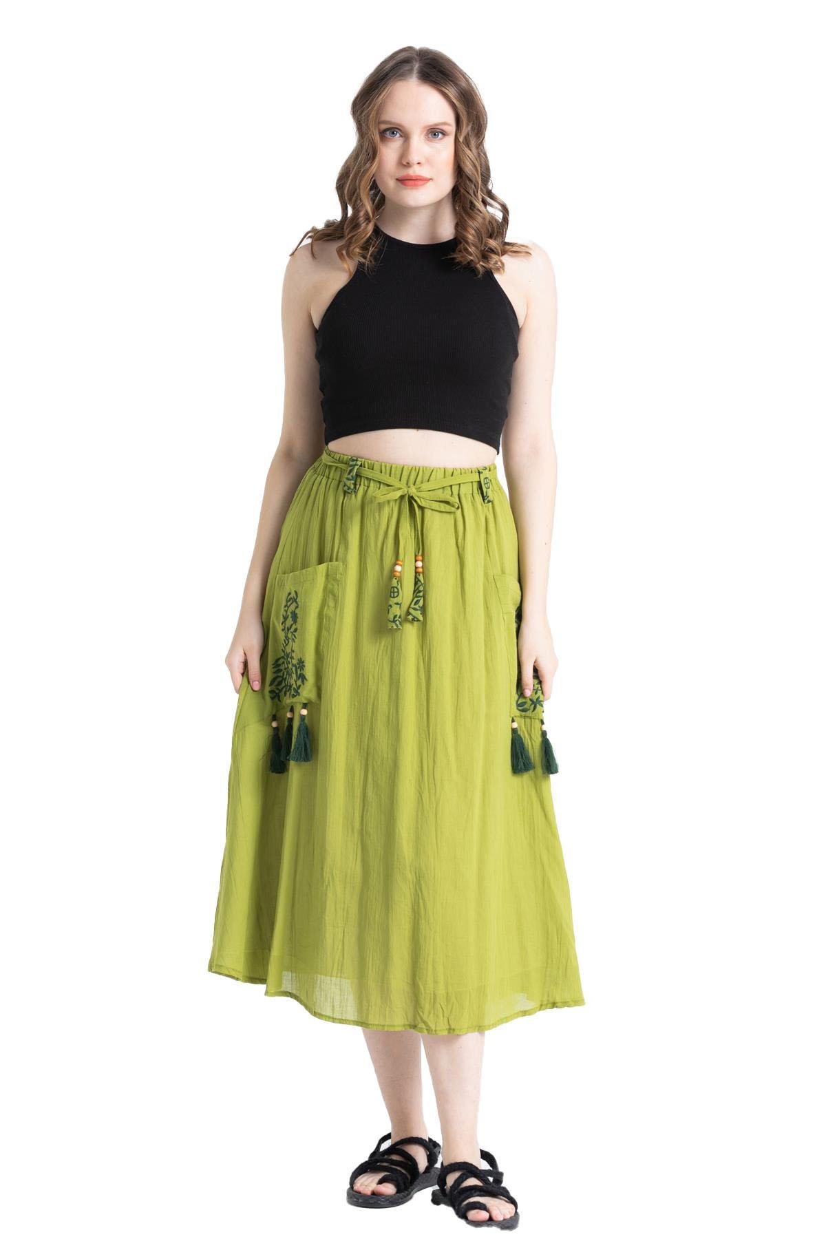 Nil Vual Midi Boy Etek Fıstık Yeşili fysl