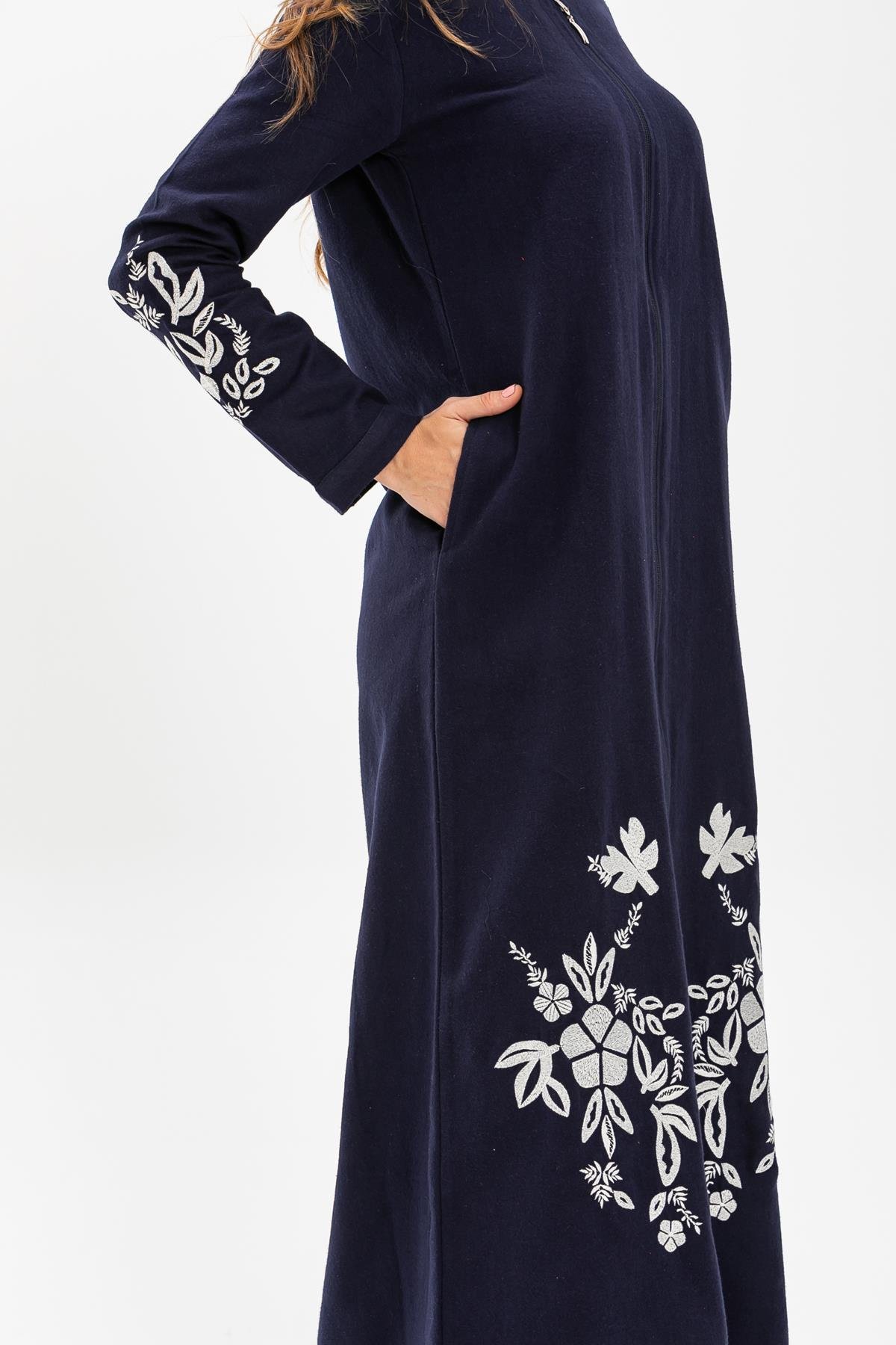 Nisa Pazen Sonbahar ve Kışlık Ferace Lacivert Lcvt