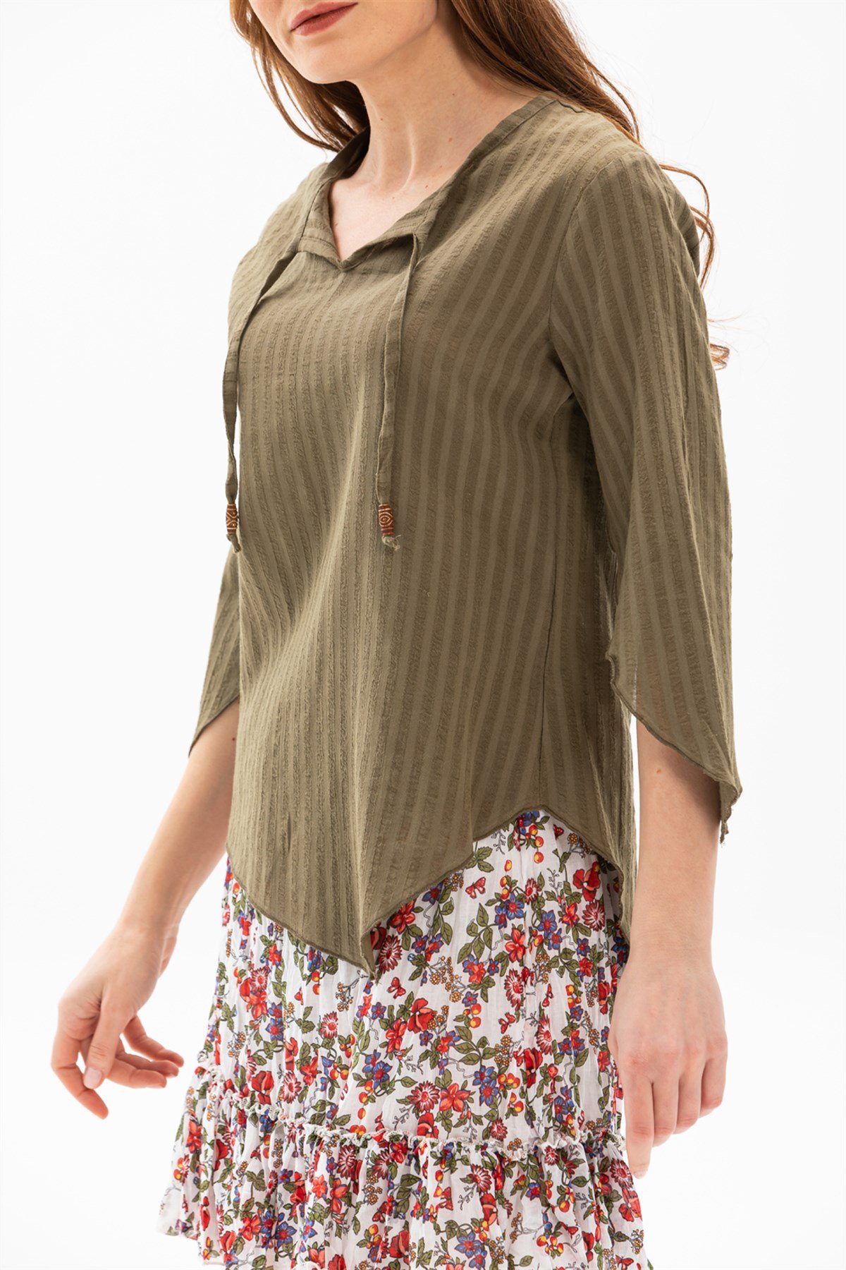 Rodos Gofre Bluz Haki