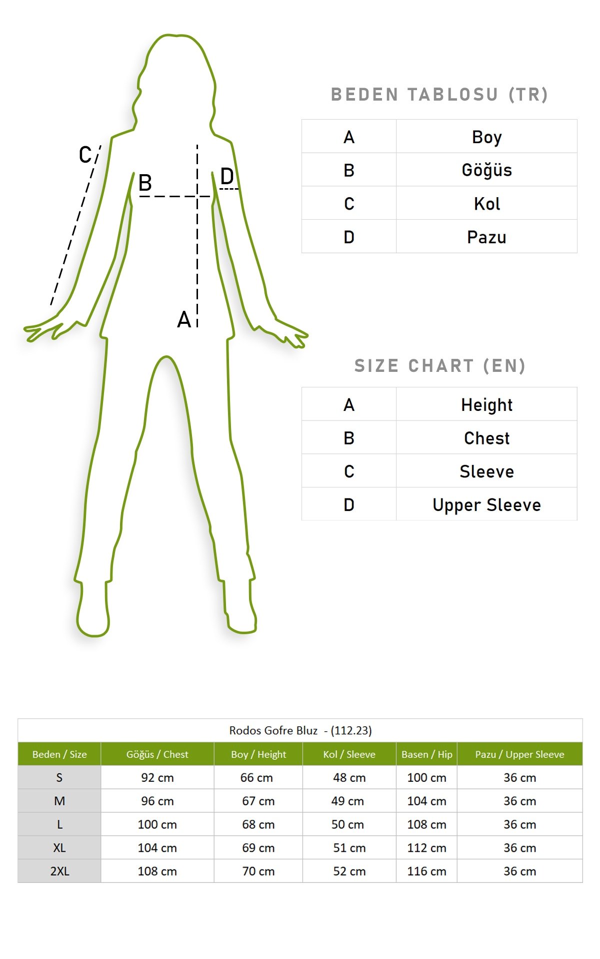 Rodos Gofre Bluz Haki Hk