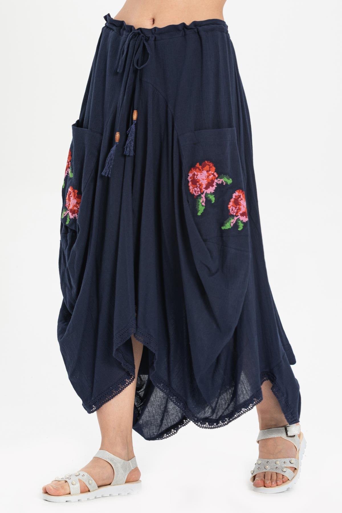 Rumeli Şile Bezi Etek Lacivert Lcvt