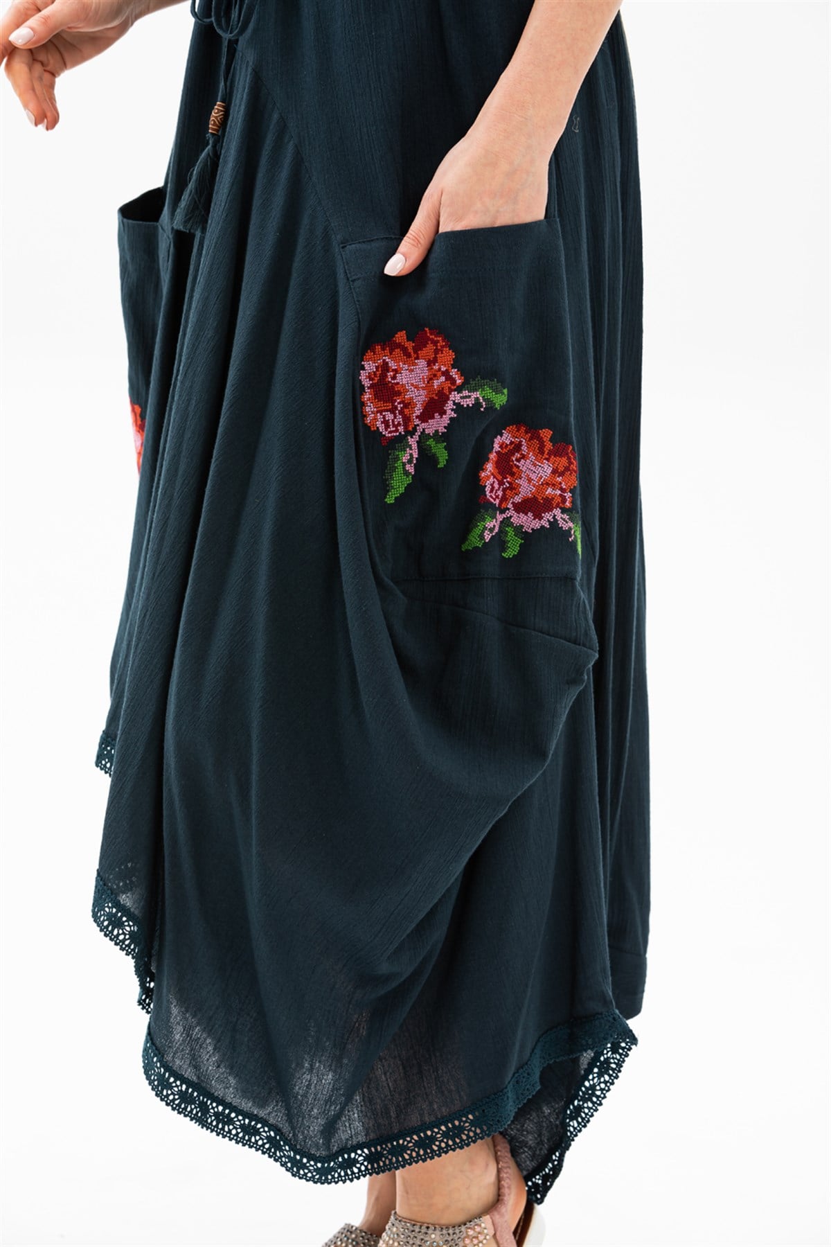 Rumeli Skirt Petrol Colour