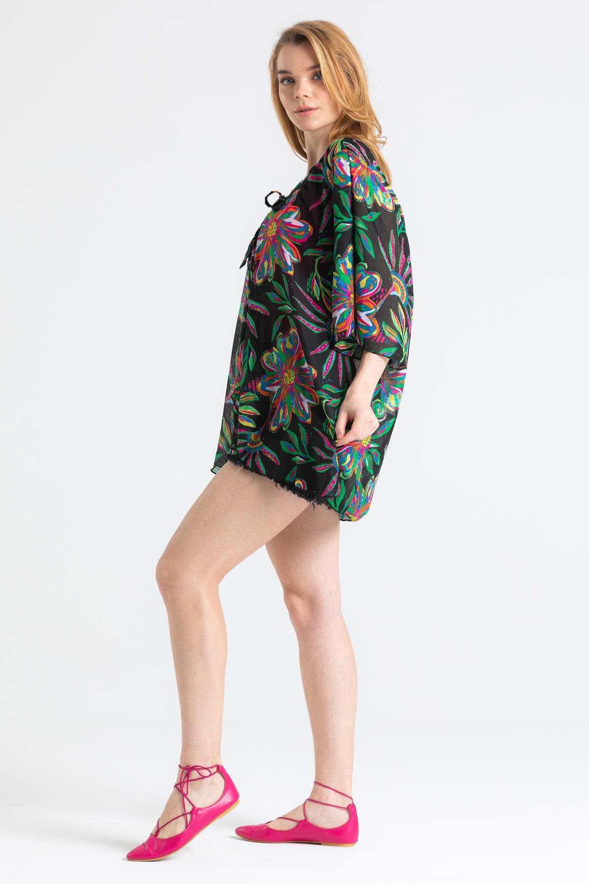 Side Vual Pareo Siyah 6193