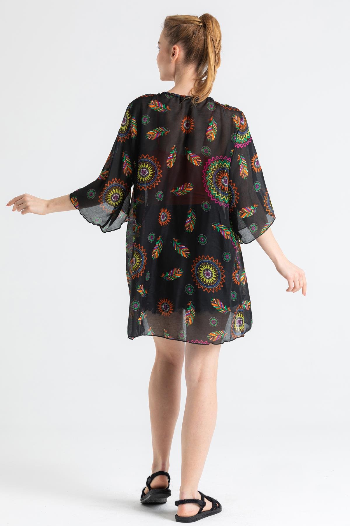 Side Vual Pareo Siyah 6198