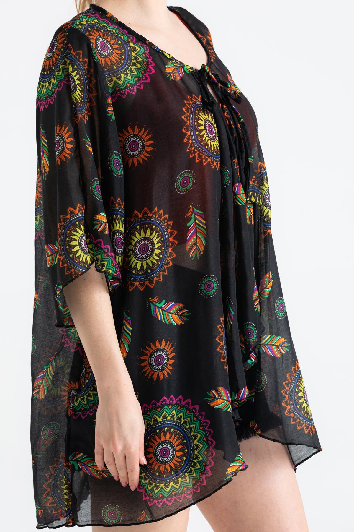 Side Vual Pareo Siyah 6198