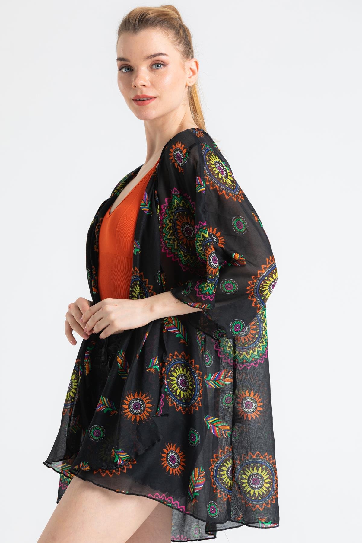 Side Vual Pareo Siyah 6198