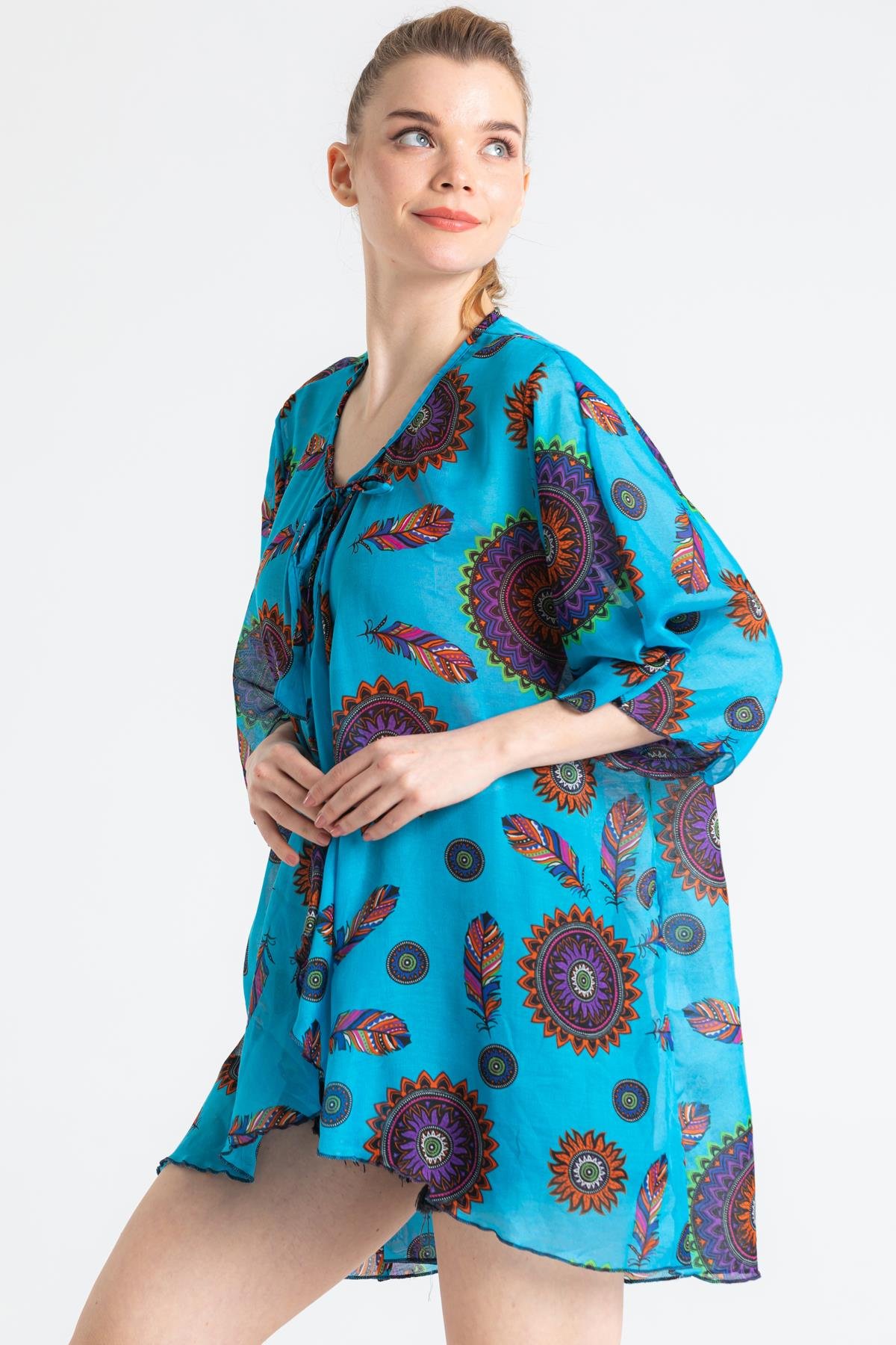 Side Vual Pareo Turkuaz 6196