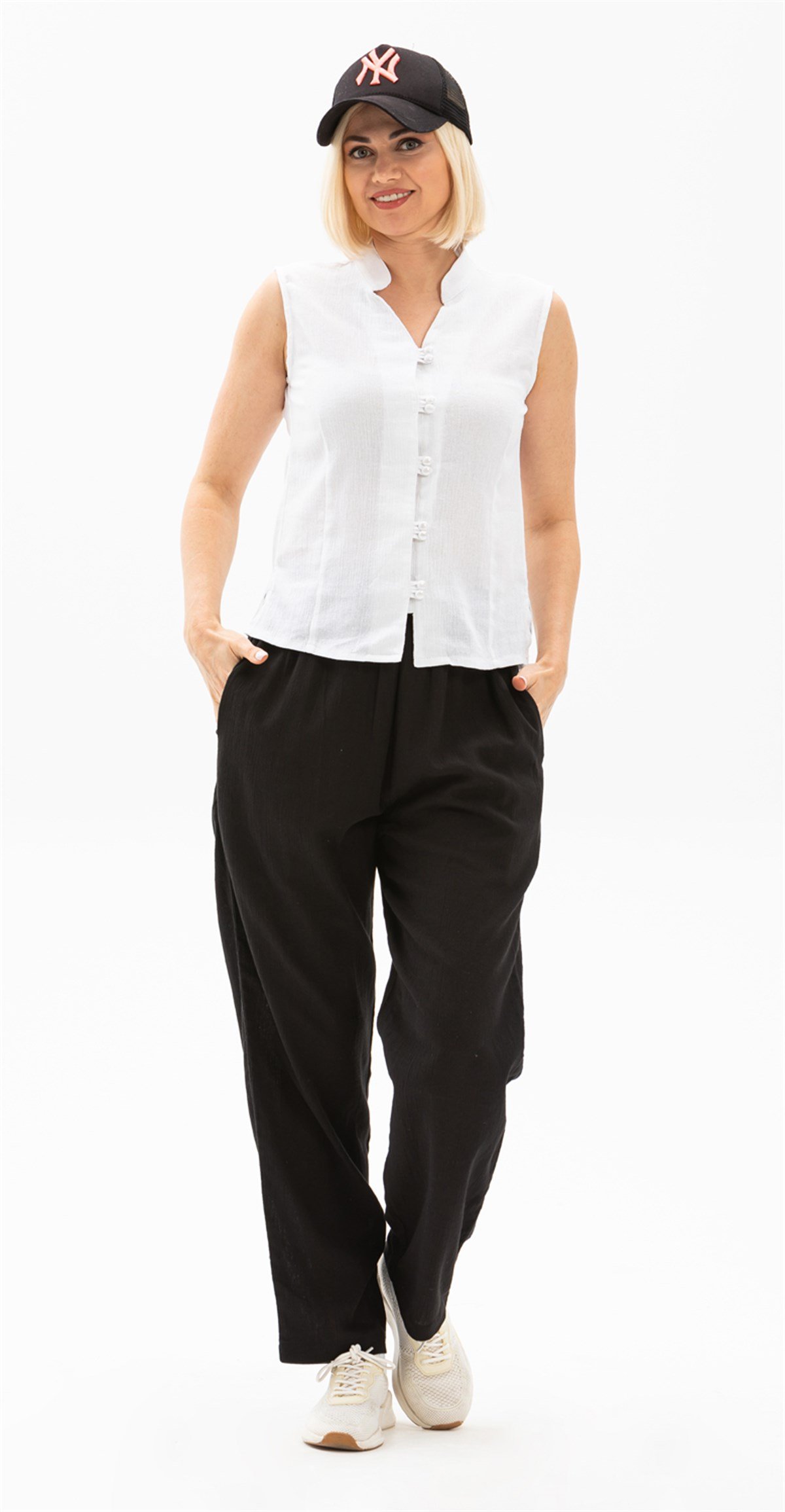 Şile Bezi Arzu Bluz Beyaz