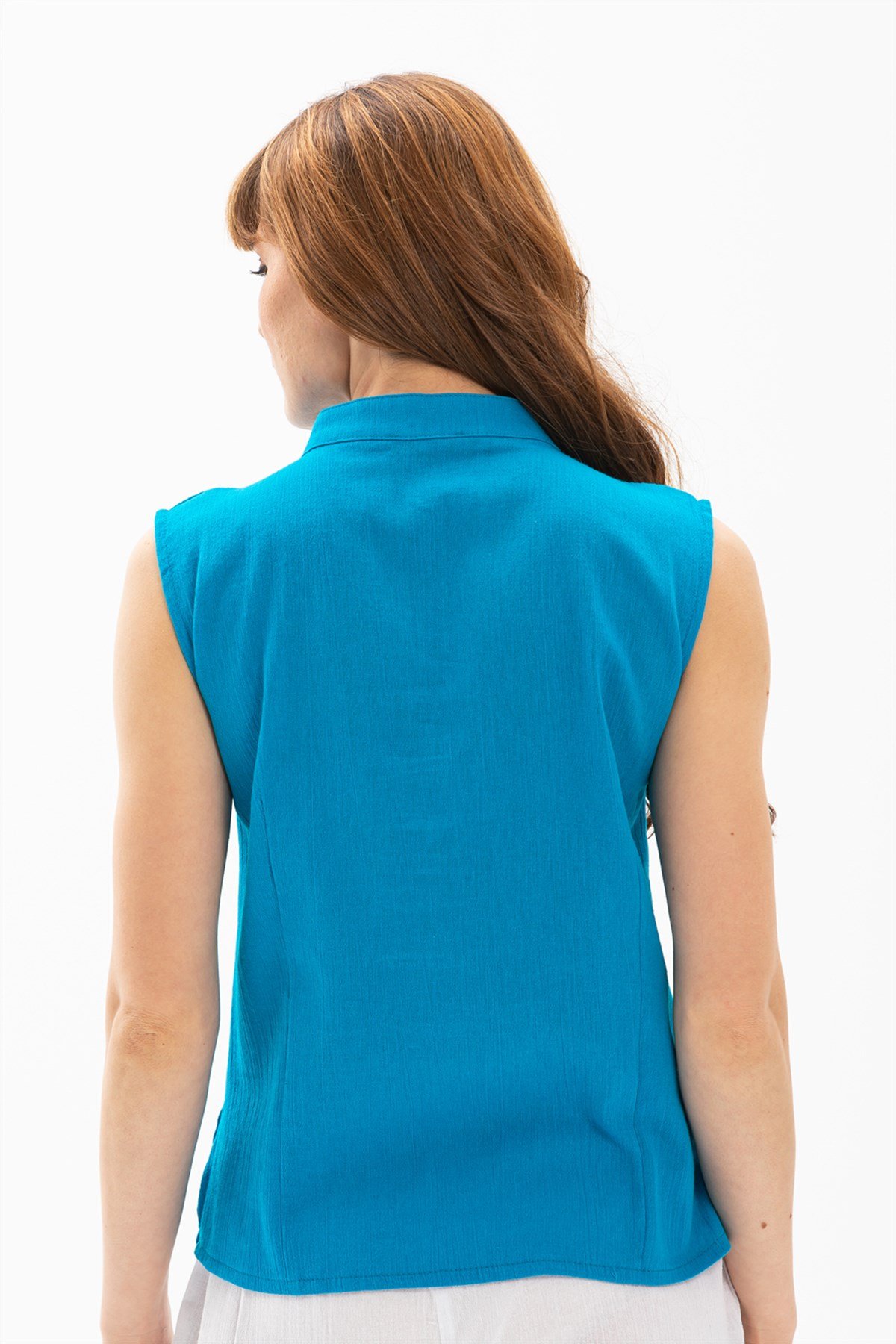 Şile Bezi Arzu Bluz Turkuaz