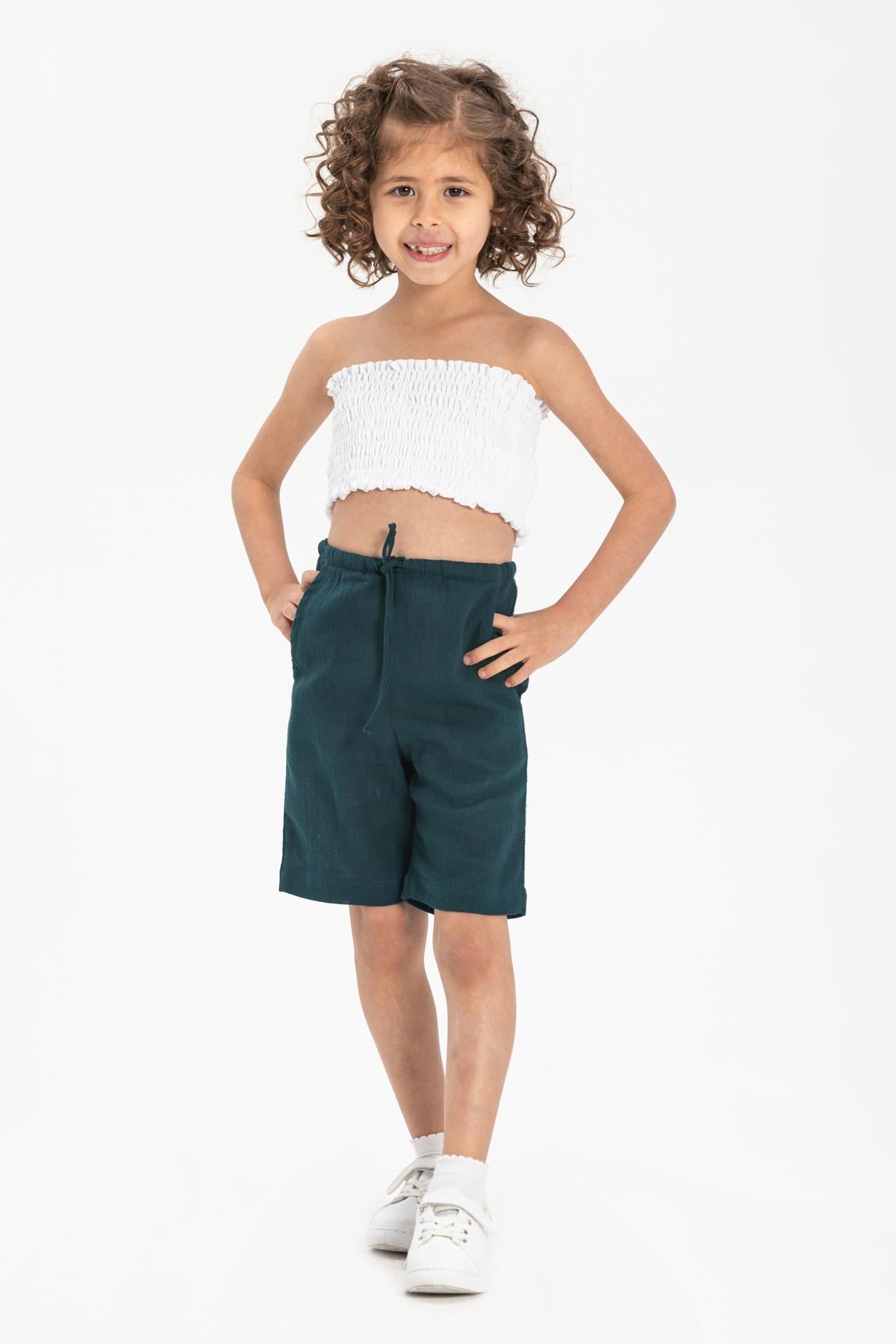 Şile Cloth Girls' Shorts Petrol