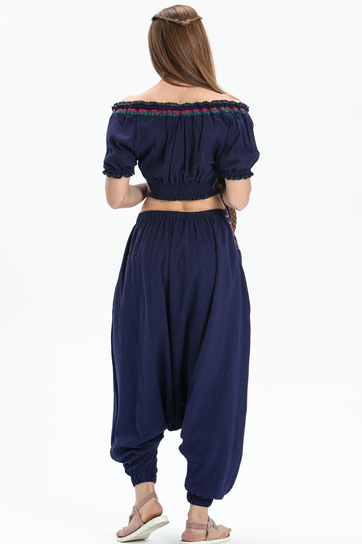 Şile Bezi Latin Şalvar Mor Mor