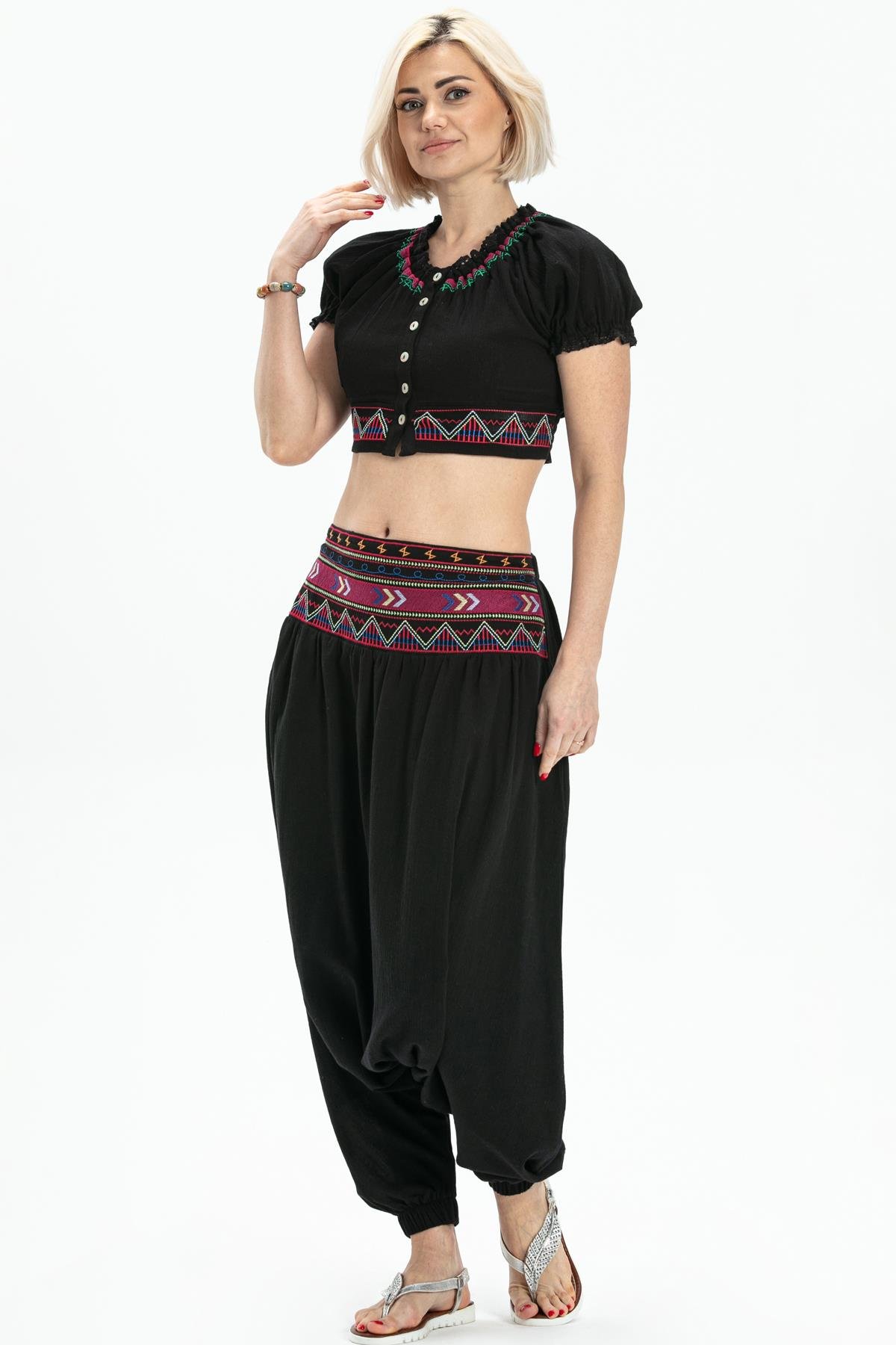 Şile Bezi Latin Şalvar Siyah Syh