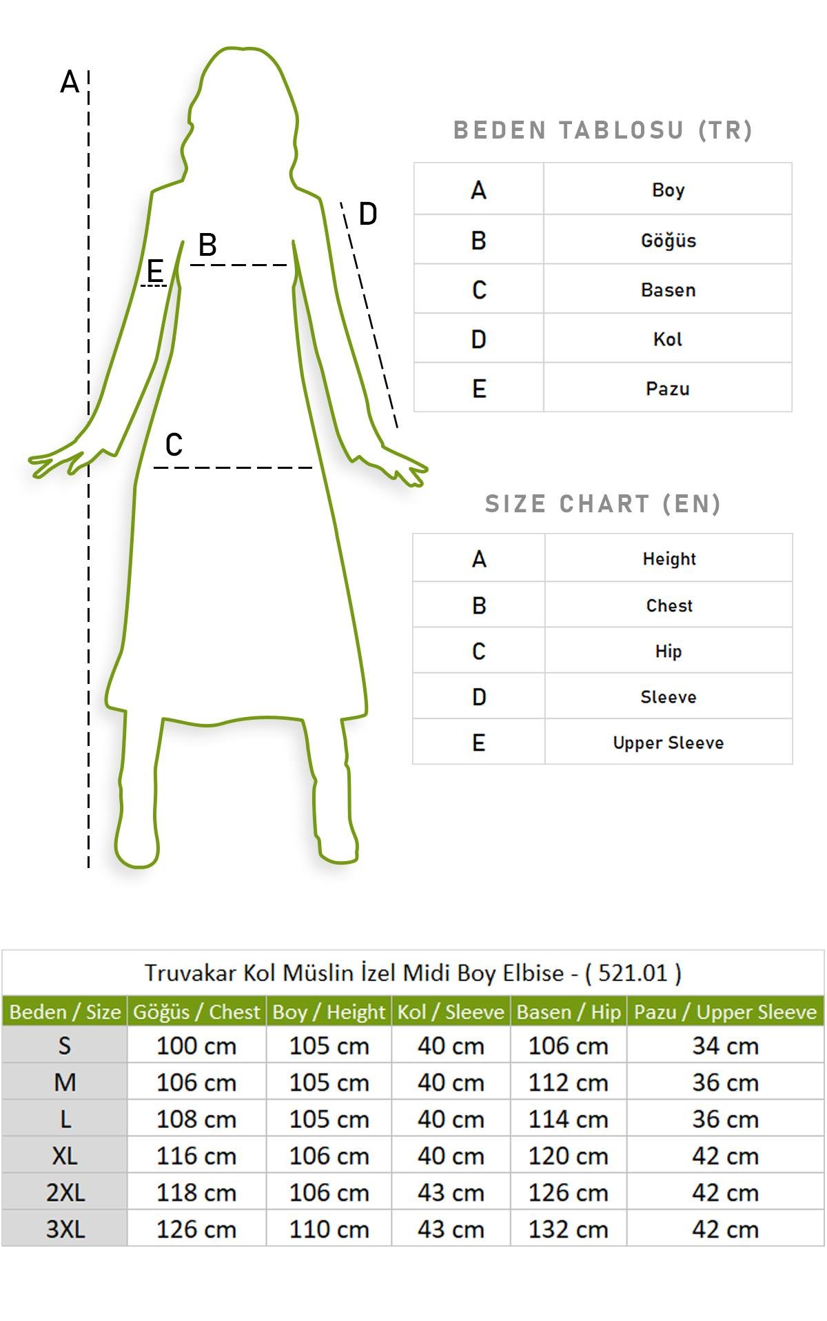 Truvakar Kol Müslin İzel Midi Boy Elbise Beyaz Byz