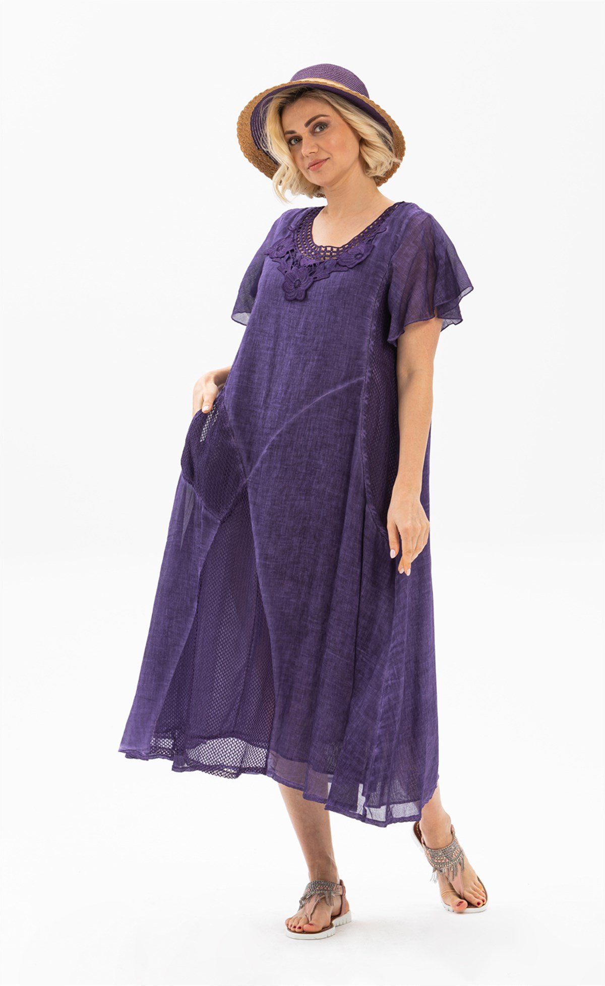 Crane Dress Purple