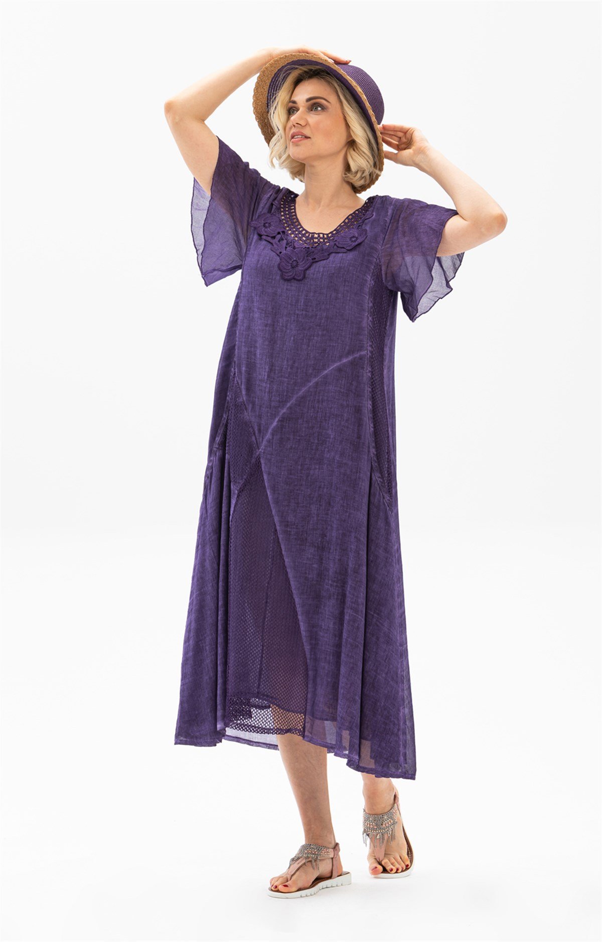 Crane Dress Purple