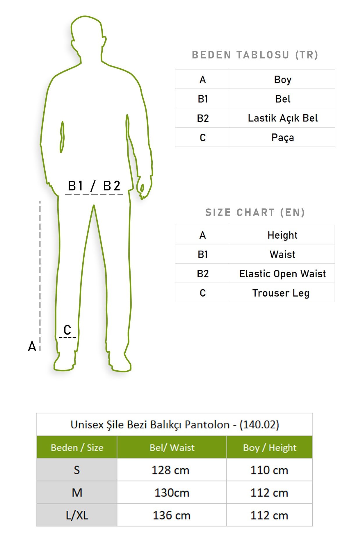 Unisex Şile Bezi Balıkçı Pantolon Beyaz Byz