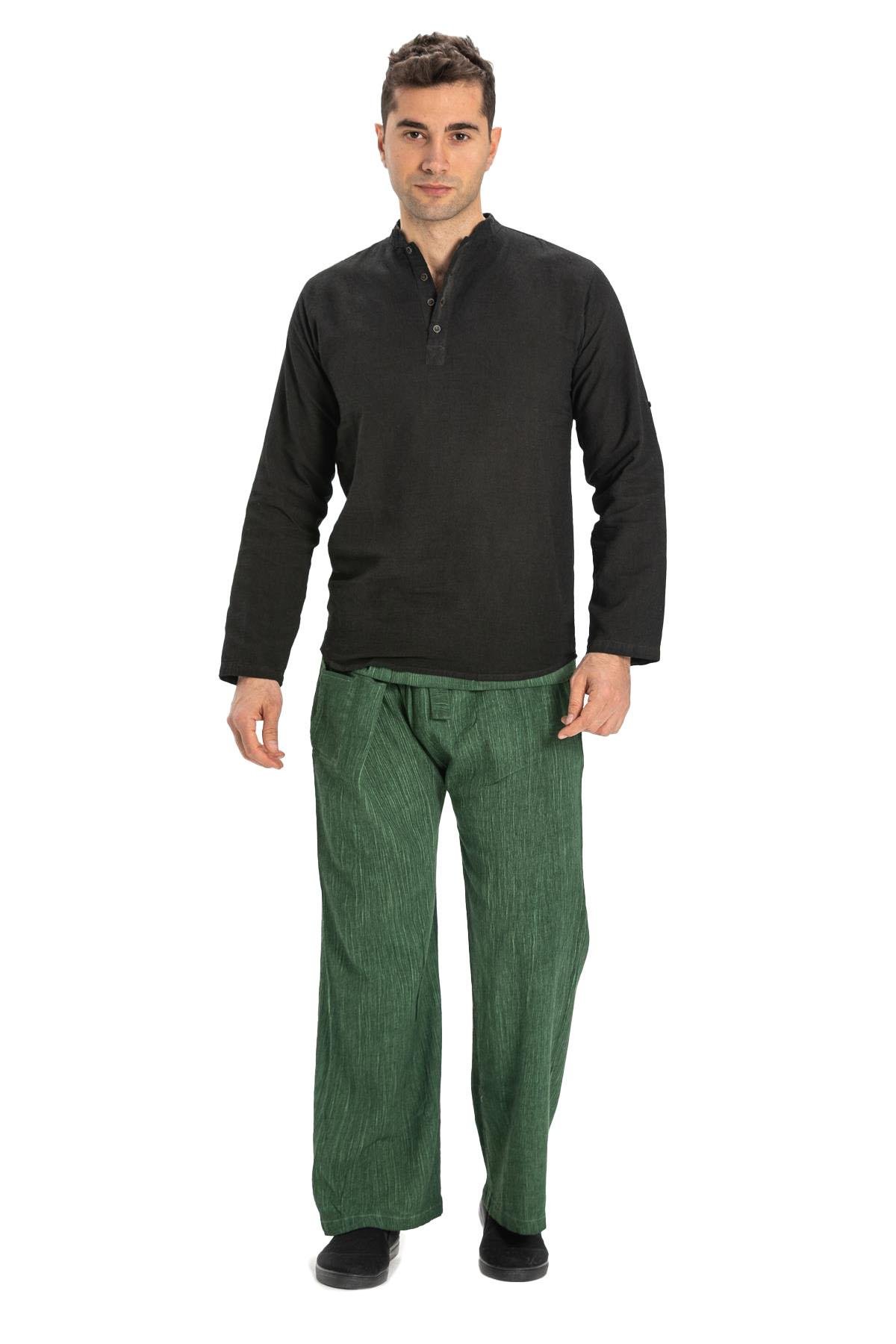 Unisex Şile Bezi Balıkçı Yazlık Pantolon Taşlı Yeşil Tslysl