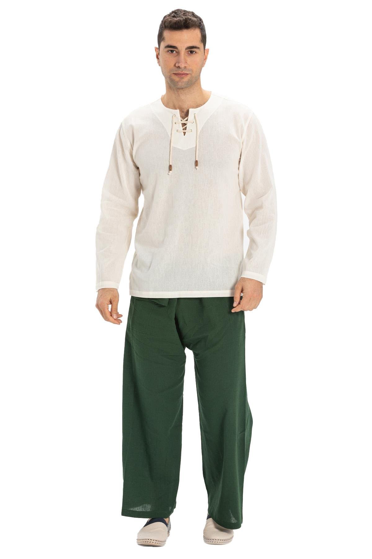 Unisex Şile Bezi Balıkçı Yazlık Pantolon Yeşil Ysl