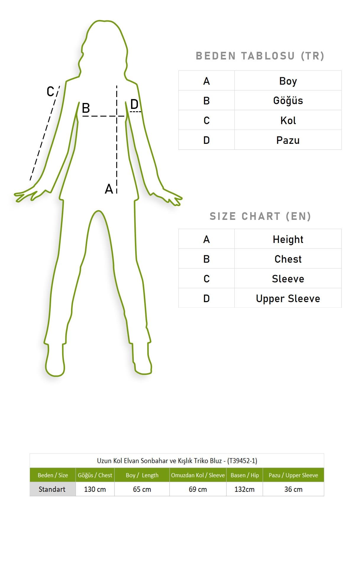 Uzun Kol Elvan Sonbahar ve Kışlık Triko Bluz Lacivert Lcvt